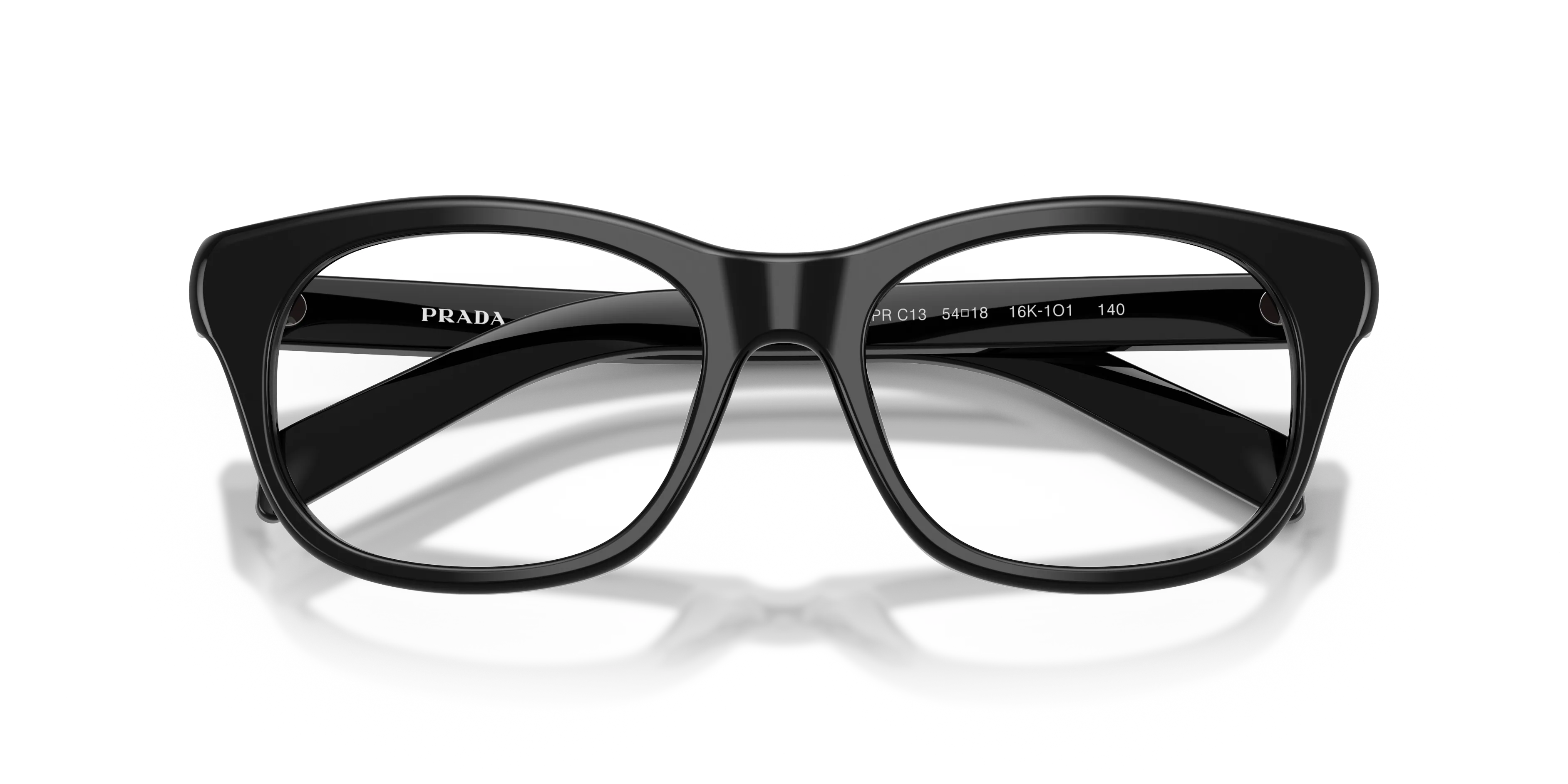 Prada PR C13V 16K1O1 Montature da vista Acetato Nero Pillow Normale - immagine 2