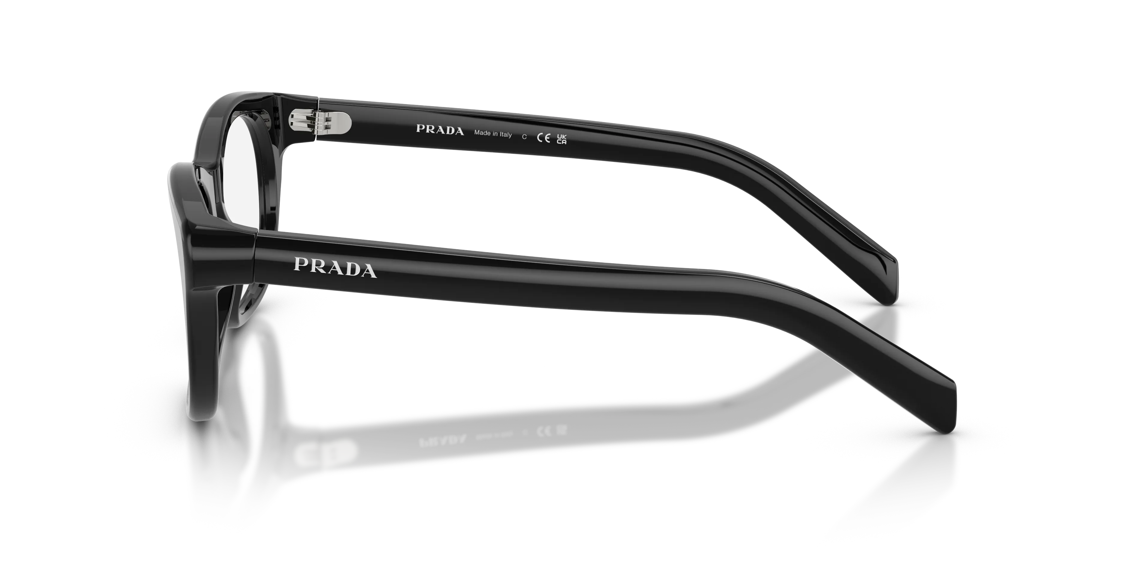 Prada PR C13V 16K1O1 Montature da vista Acetato Nero Pillow Normale - immagine 4
