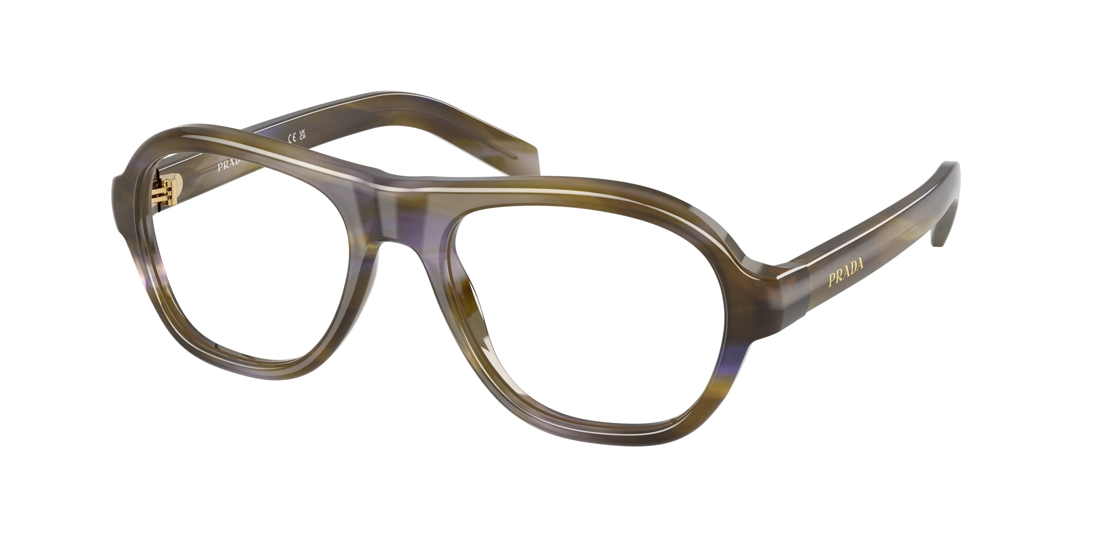 Prada PR C12V 23G1O1 Montature da vista Acetato Marrone Pillow Normale - immagine 1