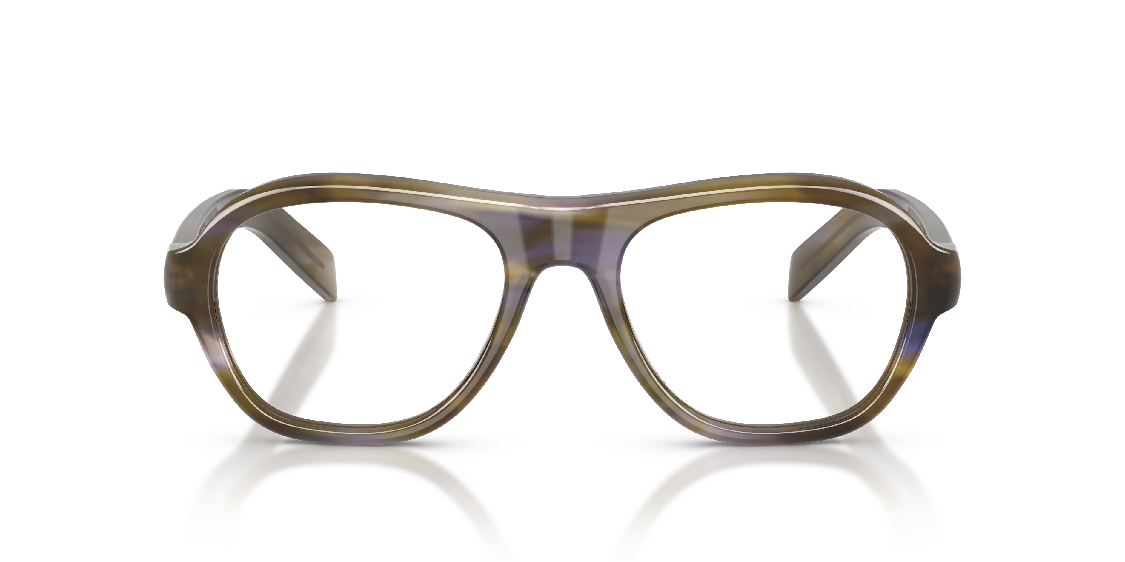 Prada PR C12V 23G1O1 Montature da vista Acetato Marrone Pillow Normale - immagine 3