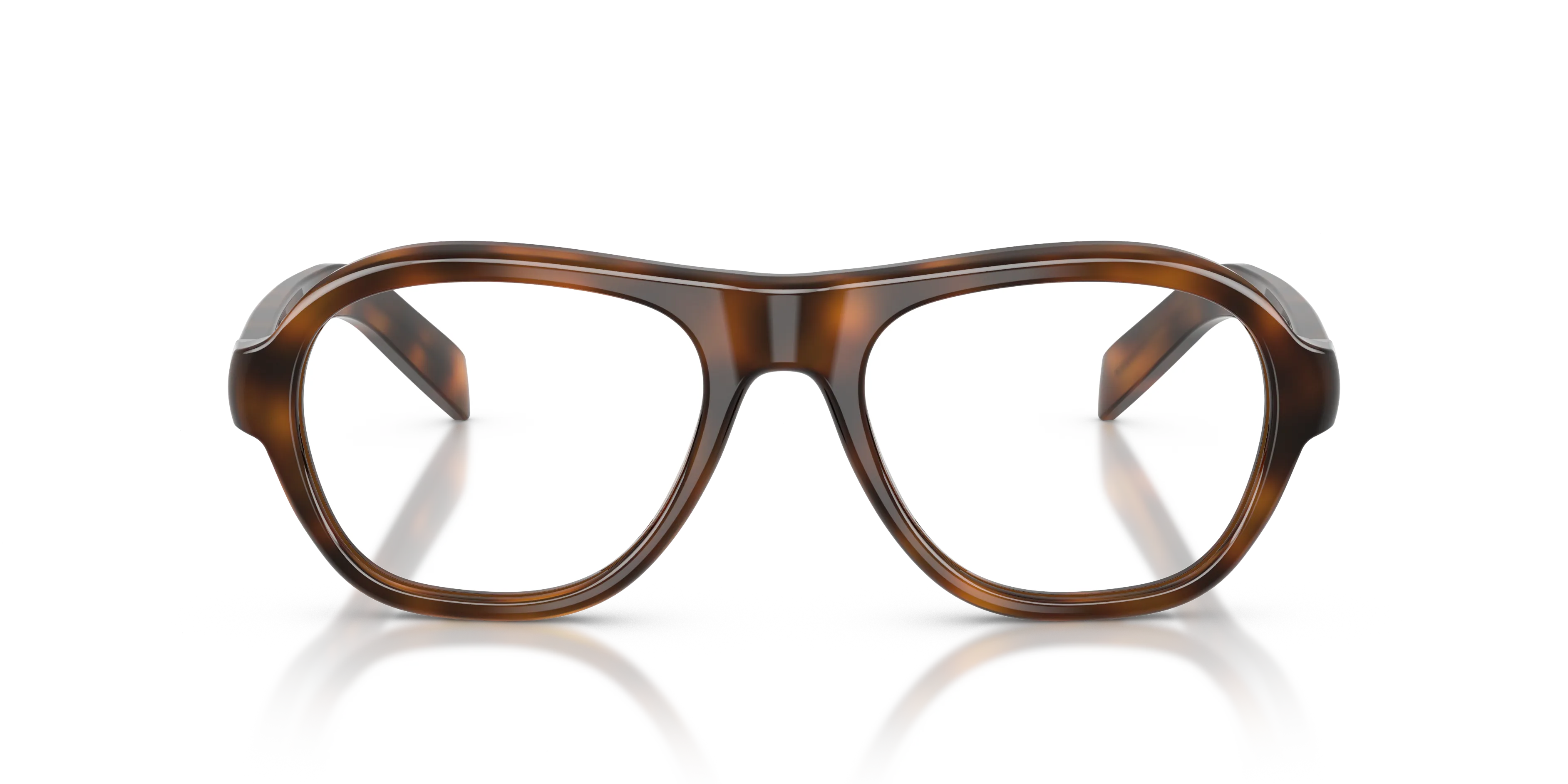 Prada PR C12V 20D1O1 Montature da vista Acetato Havana Pillow Normale - immagine 3