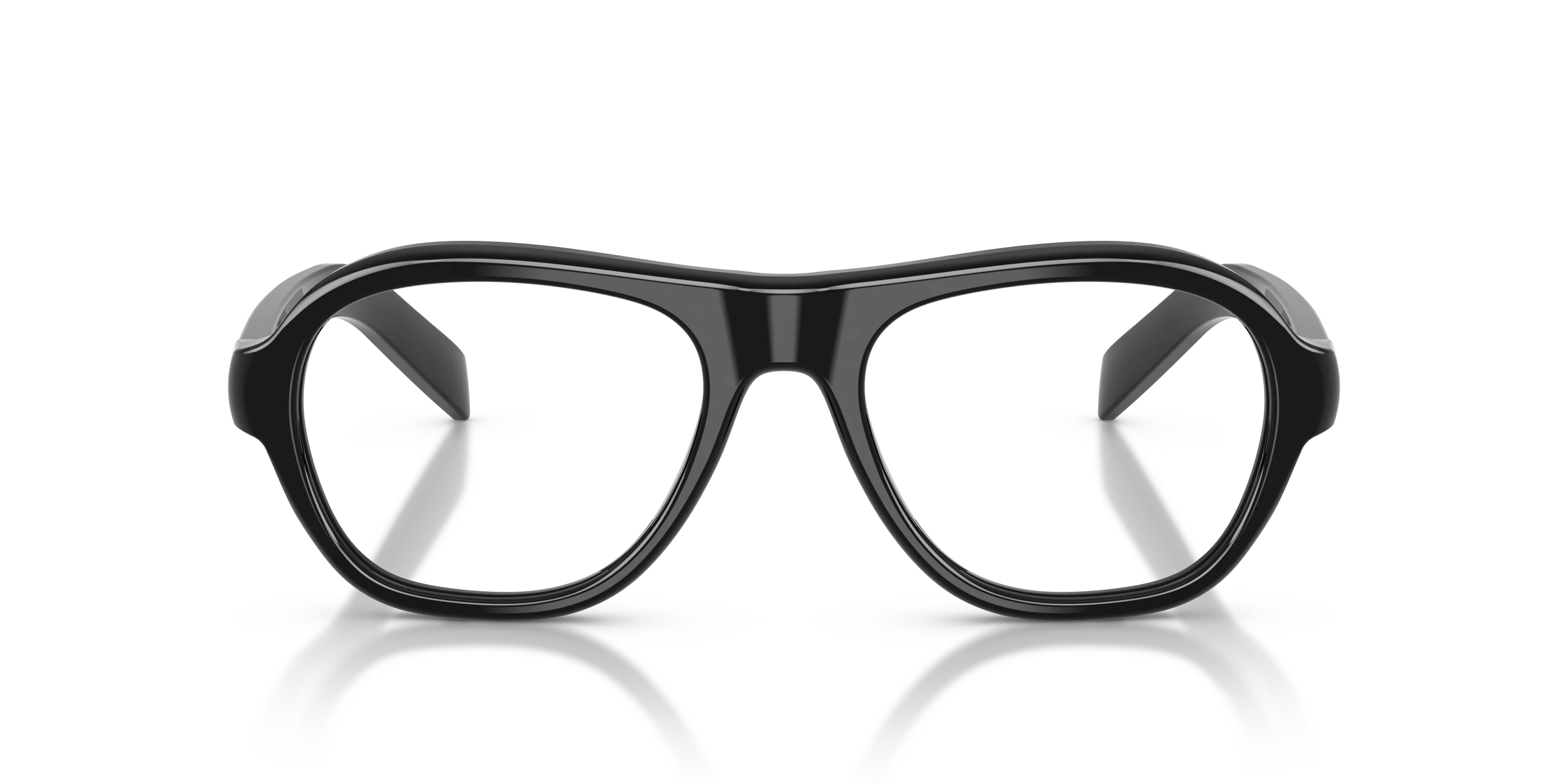 Prada PR C12V 16K1O1 Montature da vista Acetato Nero Pillow Normale - immagine 3