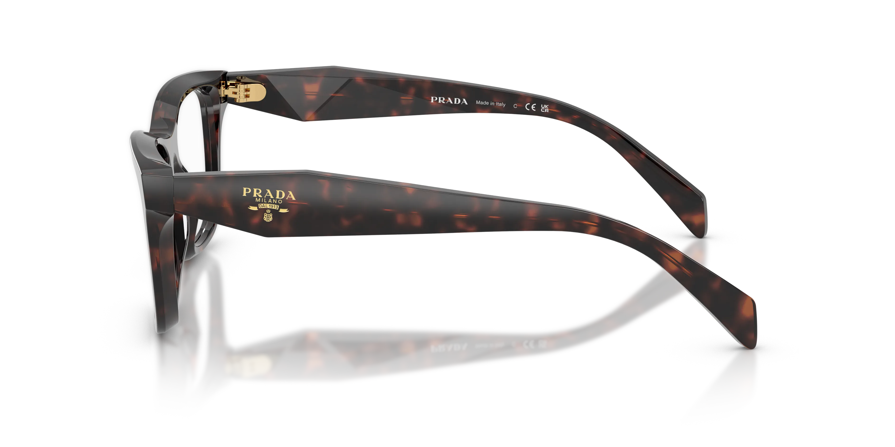 Prada PR C10V 17N1O1 Montature da vista Acetato Tartaruga Farfalla Normale - immagine 4
