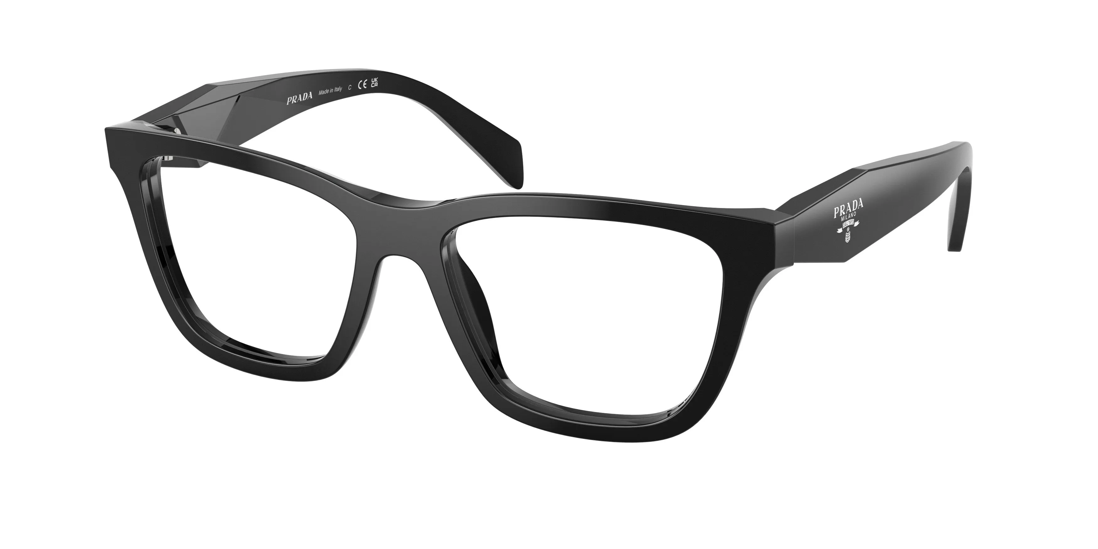 Prada PR C10V 16K1O1 Montature da vista Acetato Nero Farfalla Normale - immagine 1