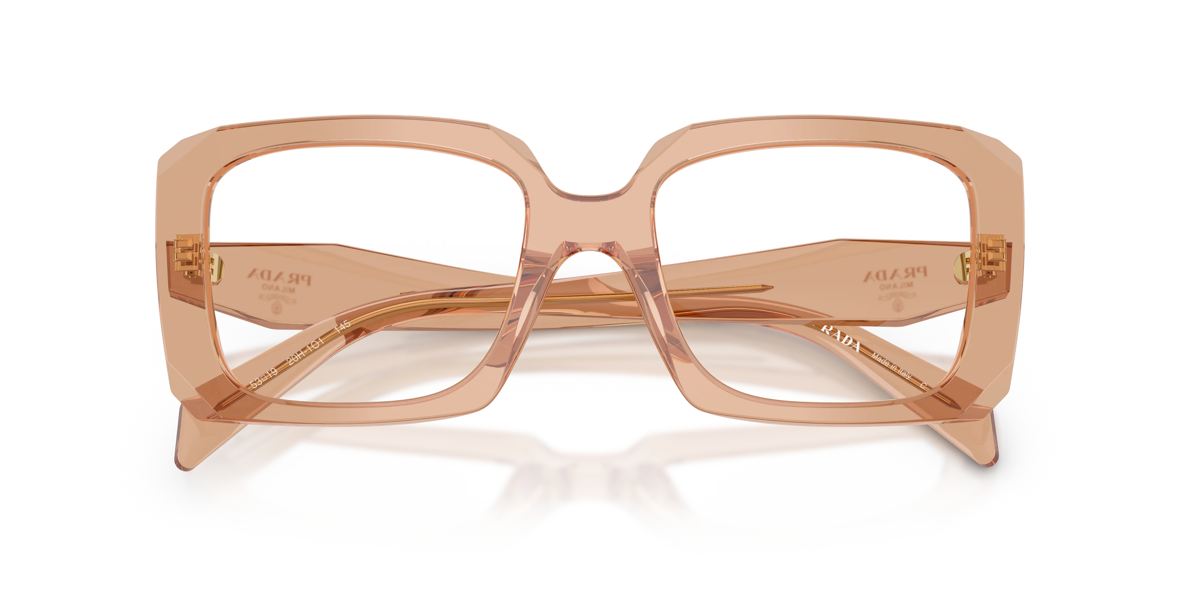 Prada PR C09V 20H1O1 Montature da vista Acetato Marrone Pillow Normale - immagine 2