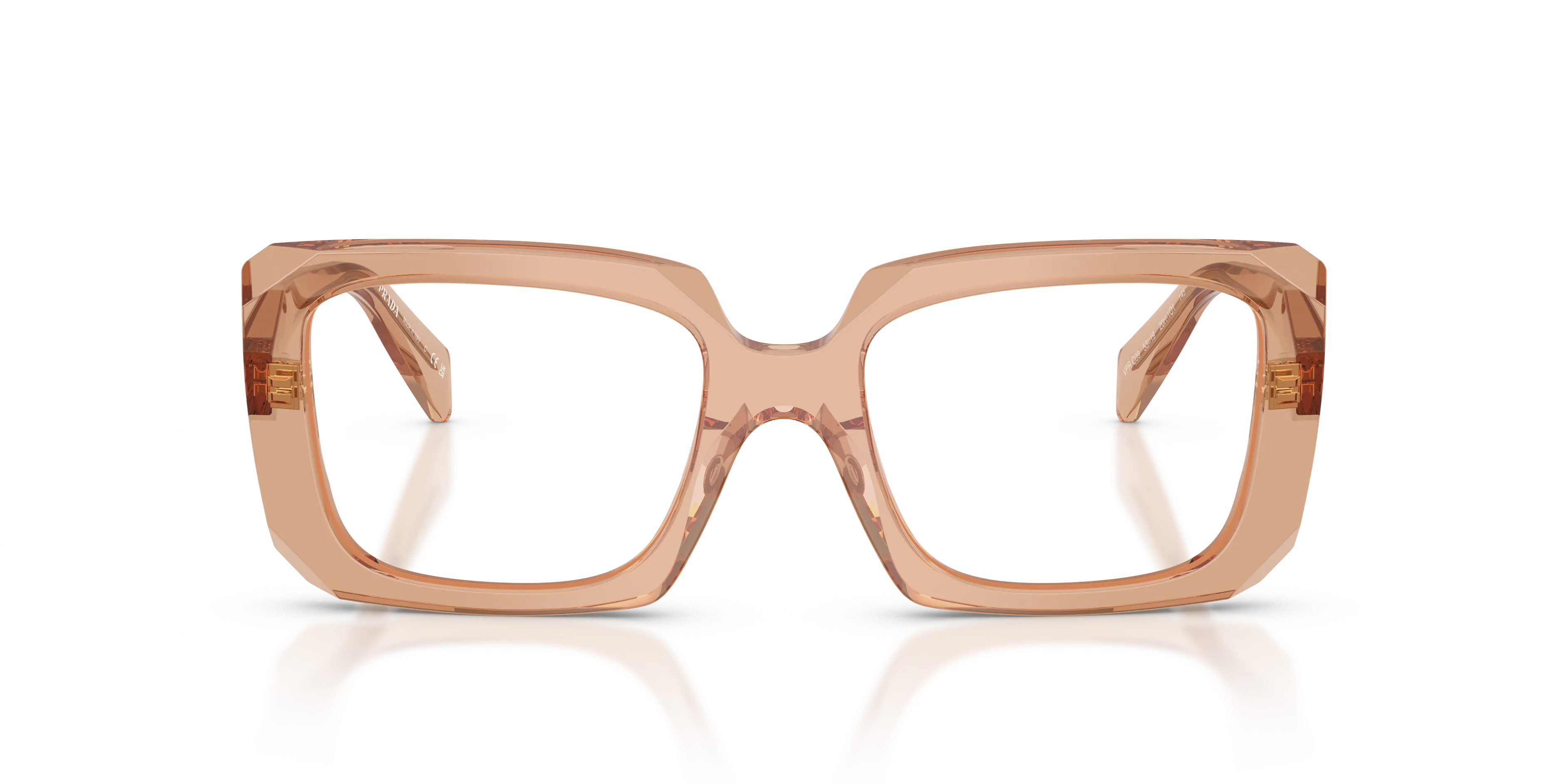 Prada PR C09V 20H1O1 Montature da vista Acetato Marrone Pillow Normale - immagine 3