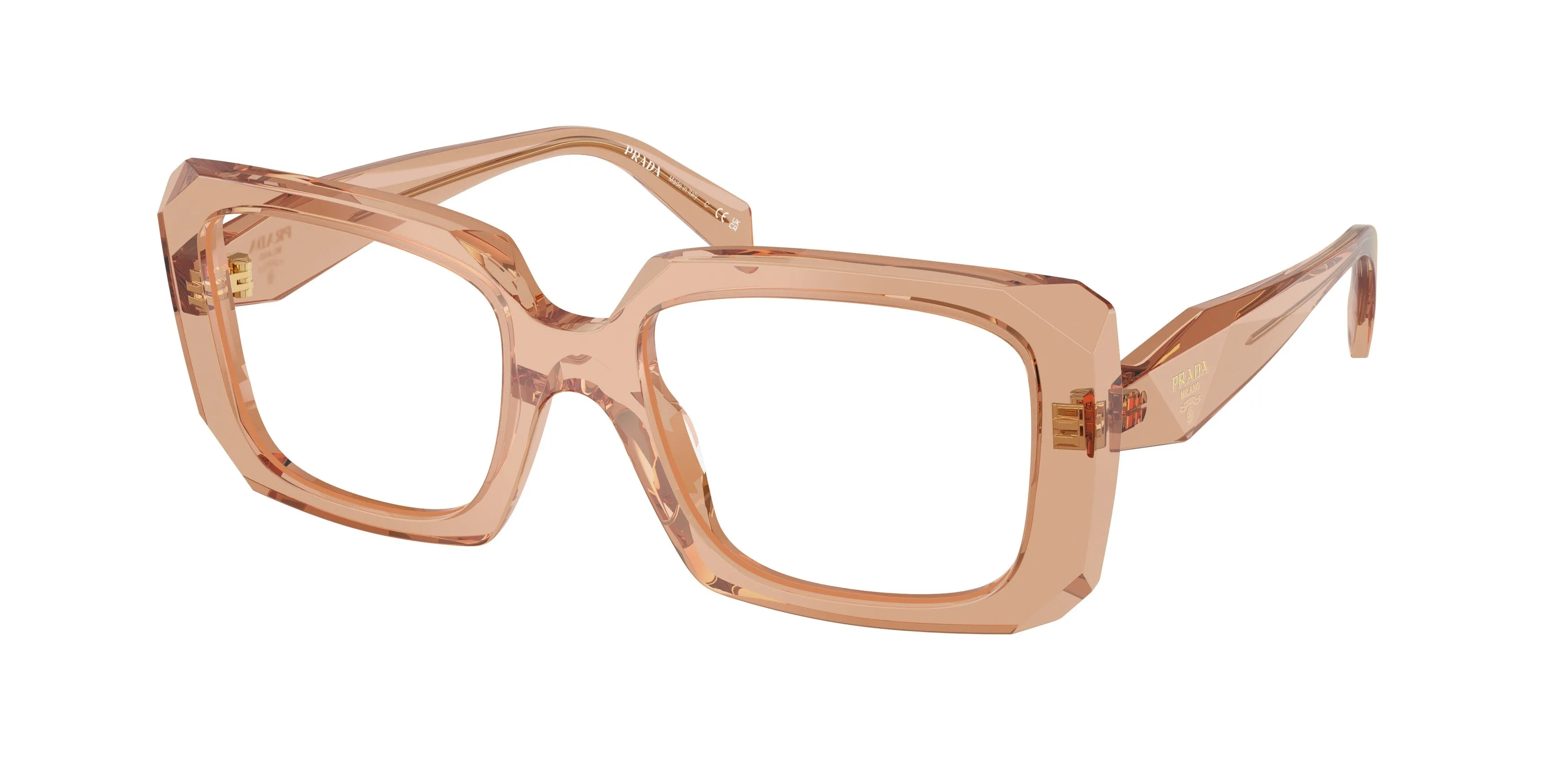 Prada PR C09V 20H1O1 Montature da vista Acetato Marrone Pillow Normale - immagine 1