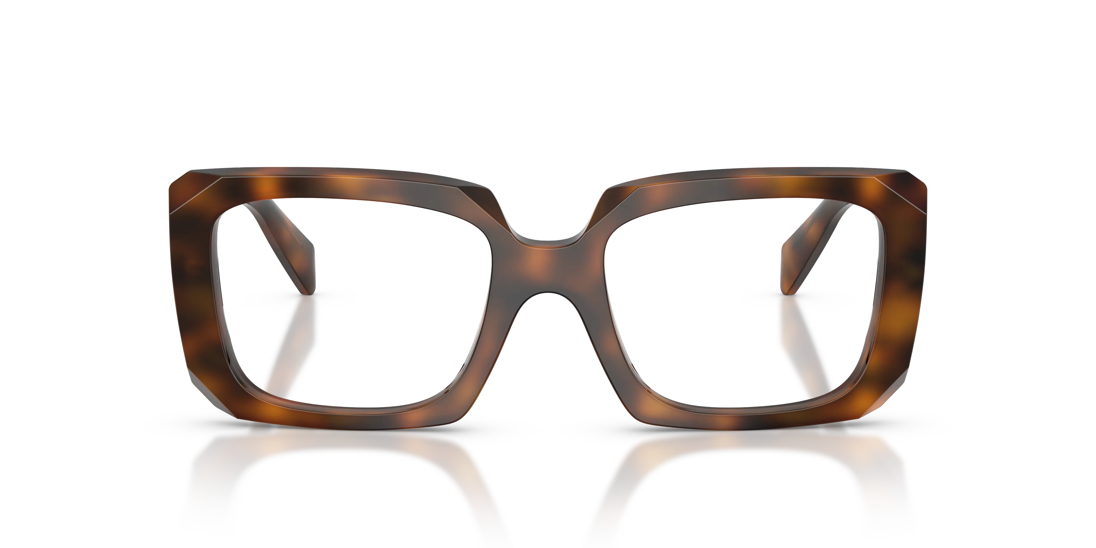 Prada PR C09V 20D1O1 Montature da vista Acetato Havana Pillow Normale - immagine 3
