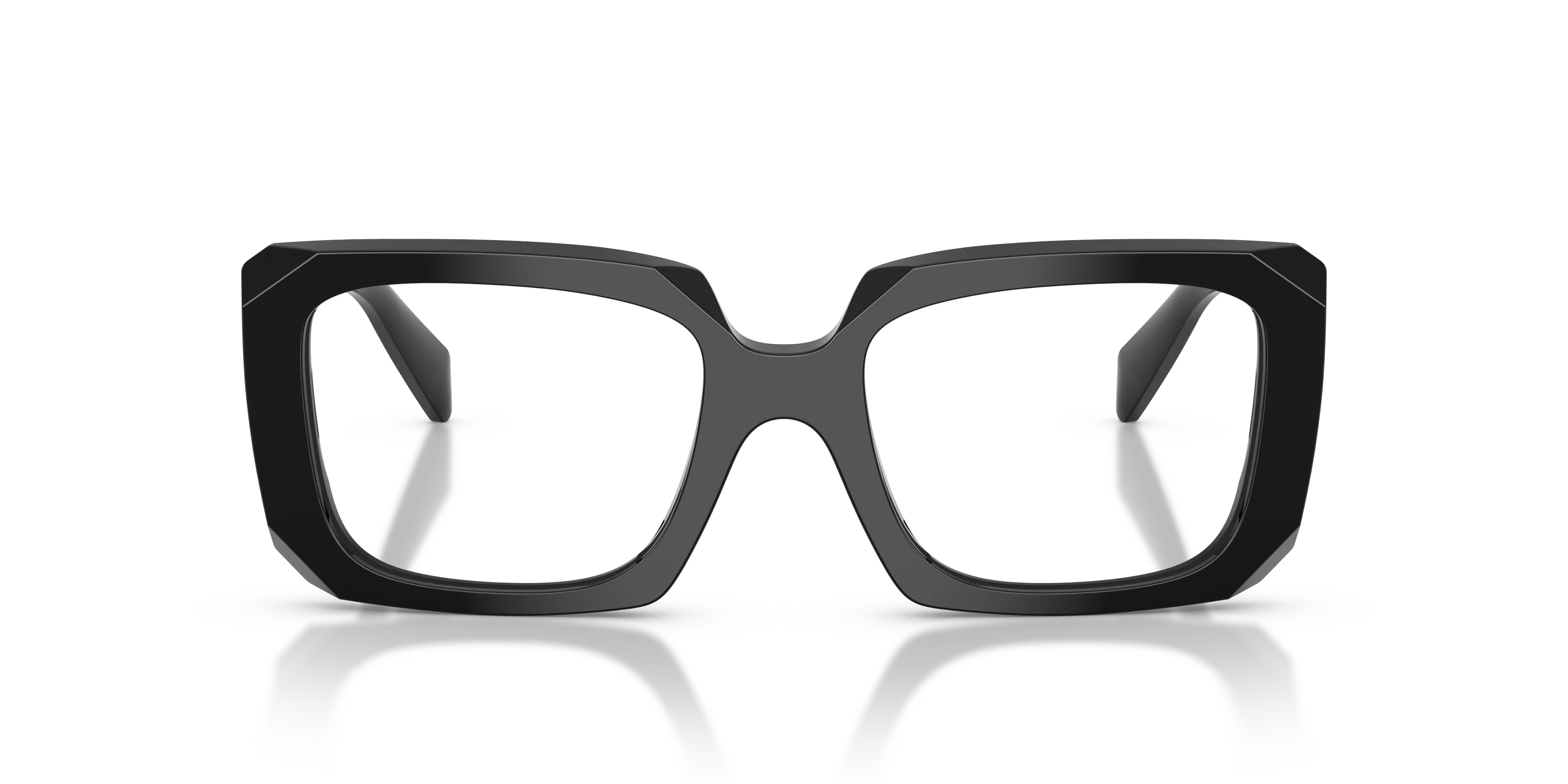 Prada PR C09V 16K1O1 Montature da vista Acetato Nero Pillow Normale - immagine 3