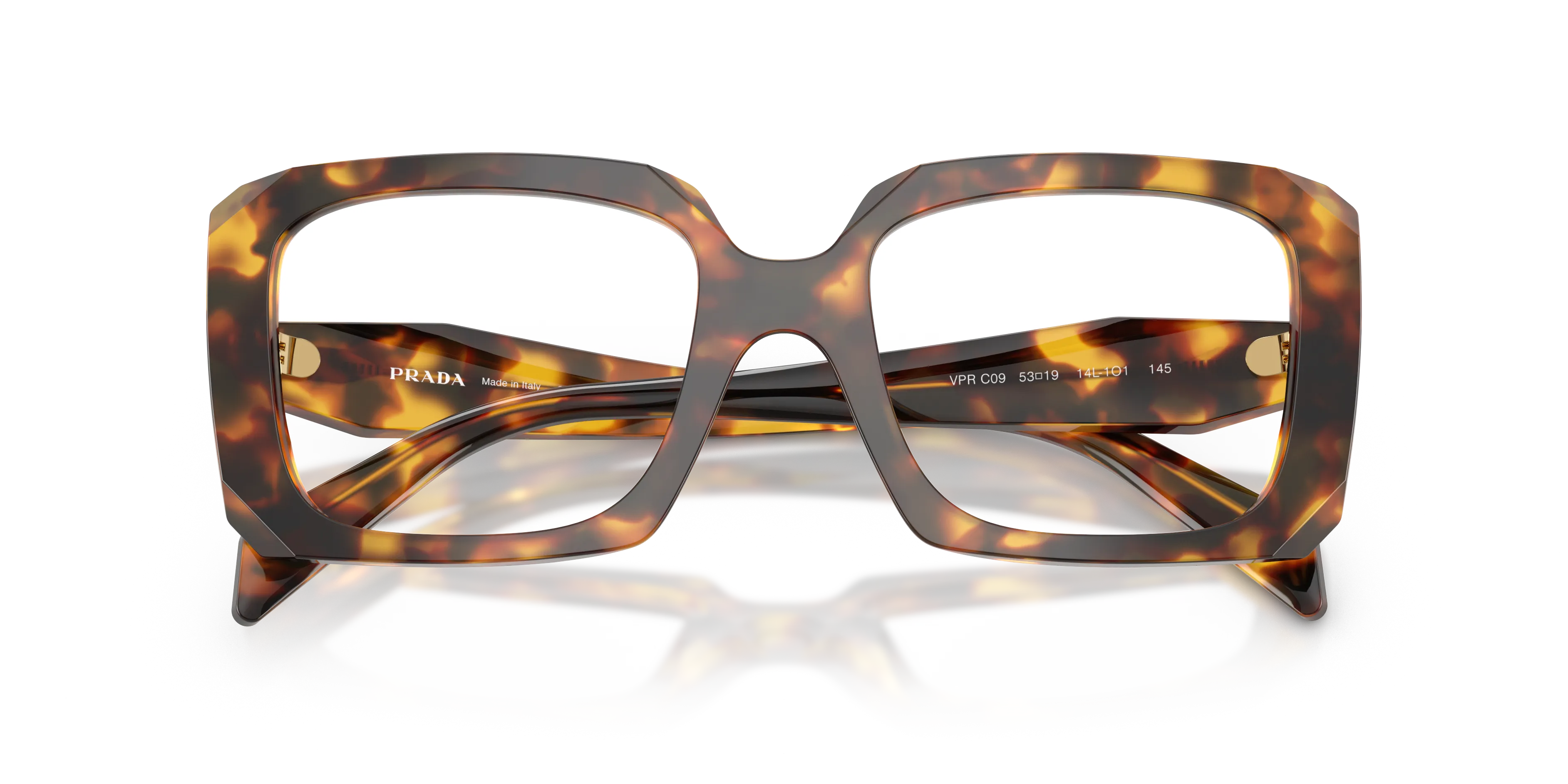 Prada PR C09V 14L1O1 Montature da vista Acetato Tartaruga Pillow Normale - immagine 2