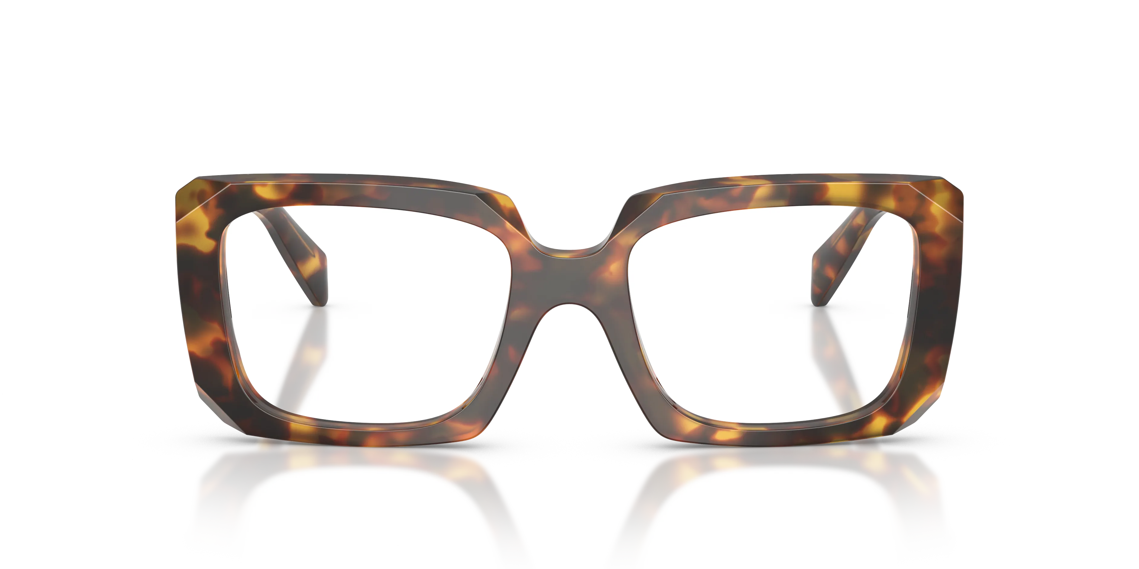 Prada PR C09V 14L1O1 Montature da vista Acetato Tartaruga Pillow Normale - immagine 3