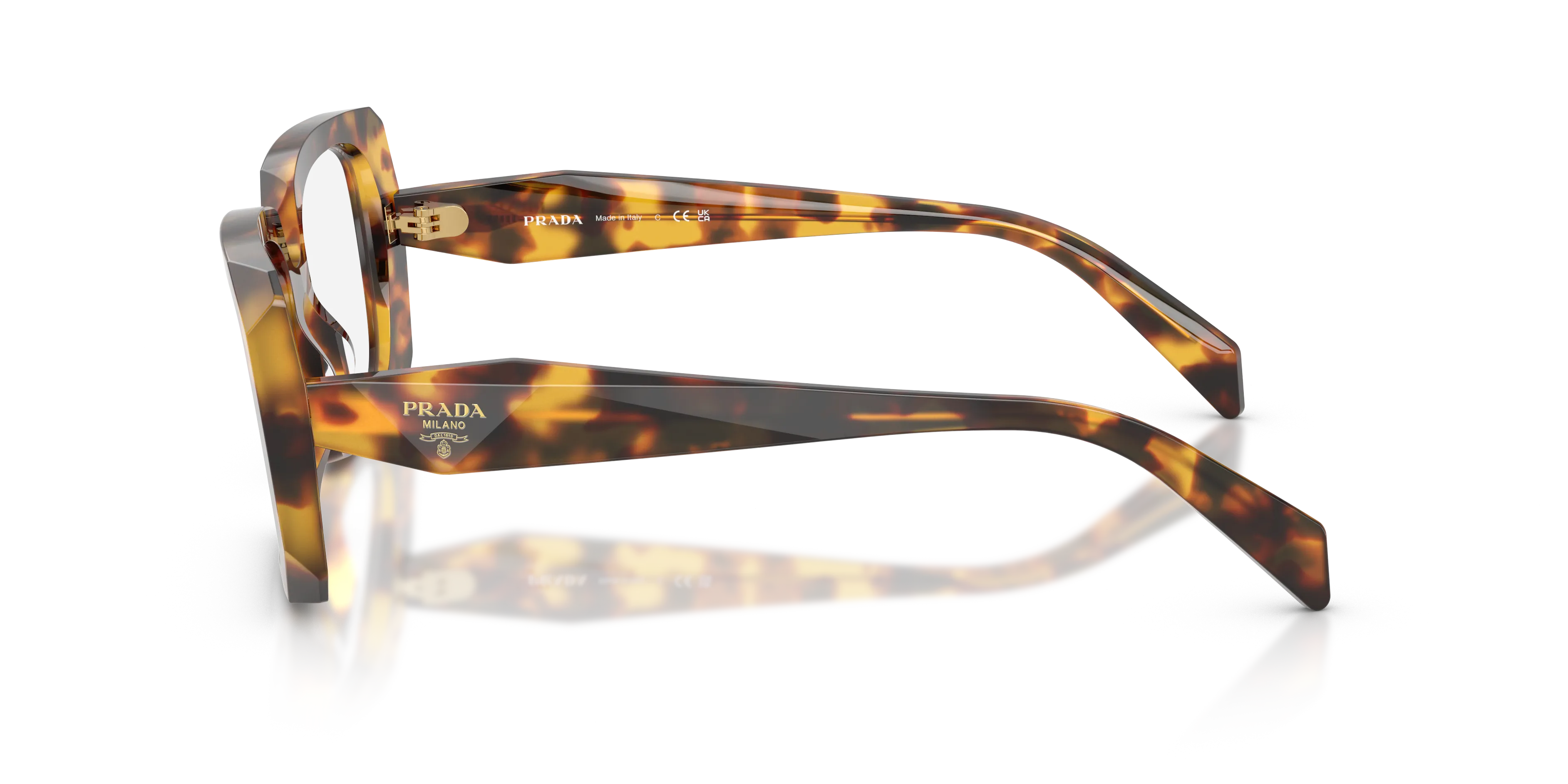 Prada PR C09V 14L1O1 Montature da vista Acetato Tartaruga Pillow Normale - immagine 4