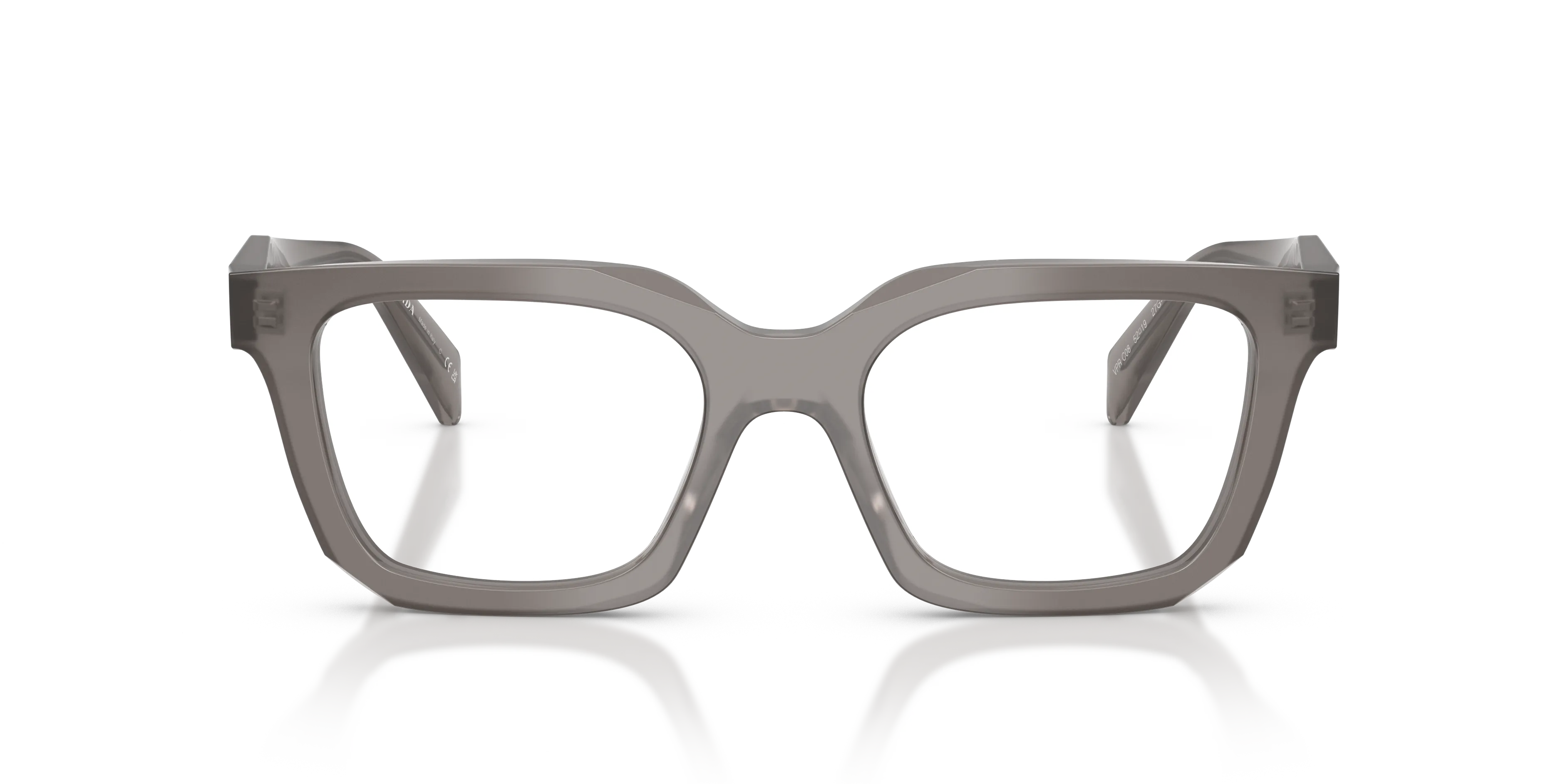 Prada PR C08V 27G1O1 Montature da vista Acetato Grigio Geometrica Normale - immagine 3