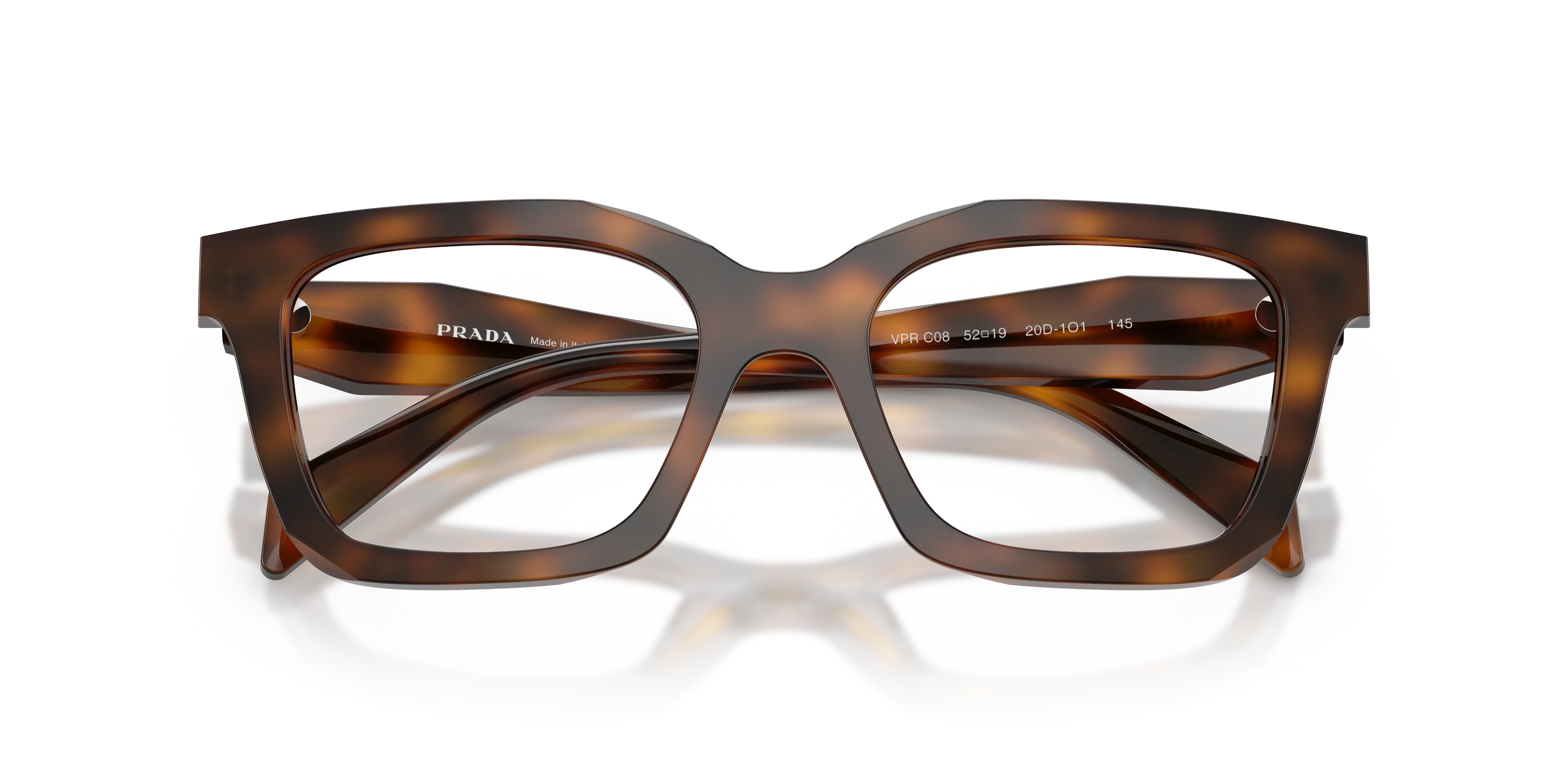 Prada PR C08V 20D1O1 Montature da vista Acetato Havana Geometrica Normale - immagine 2