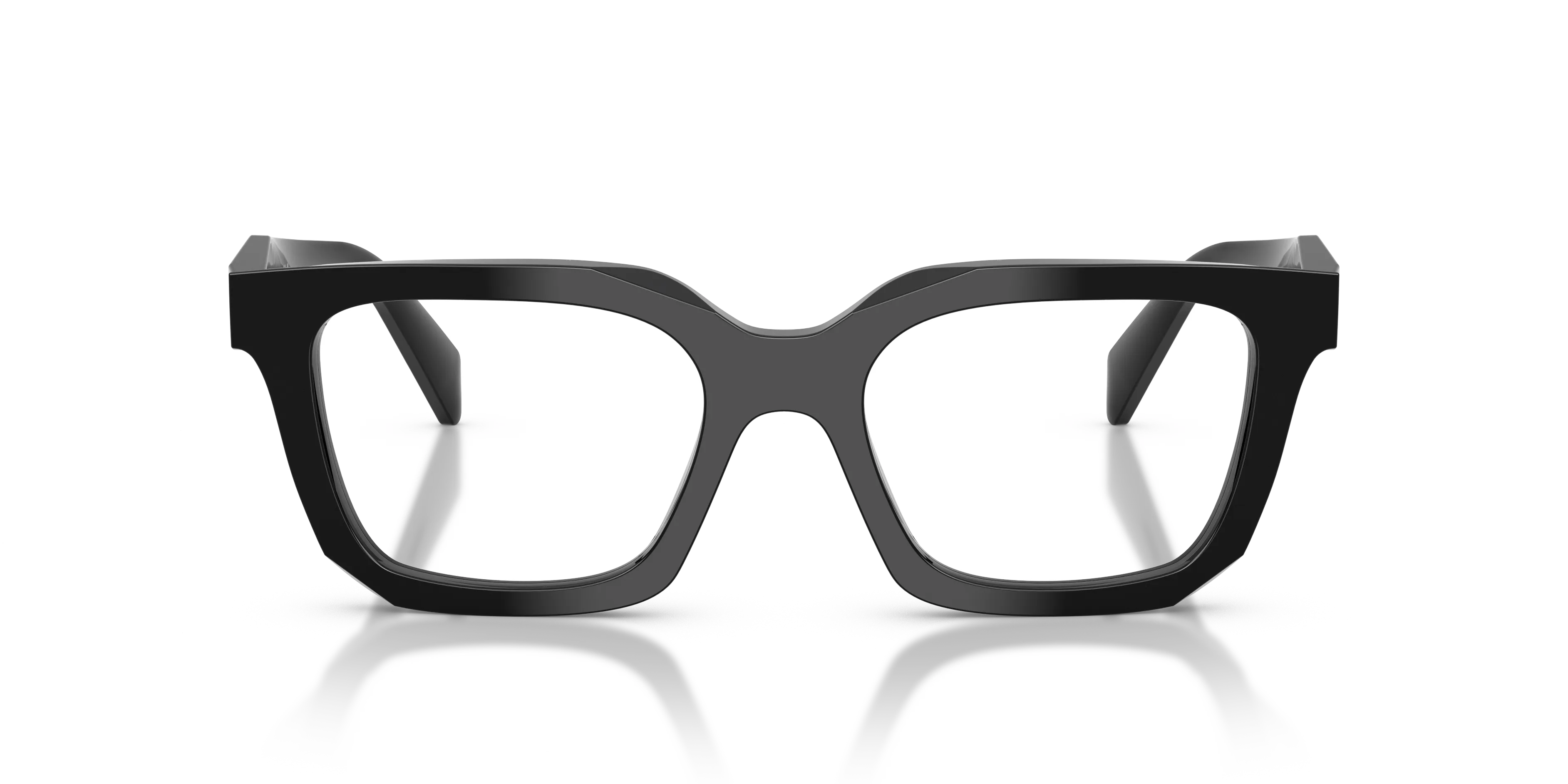 Prada PR C08V 16K1O1 Montature da vista Acetato Nero Geometrica Normale - immagine 3