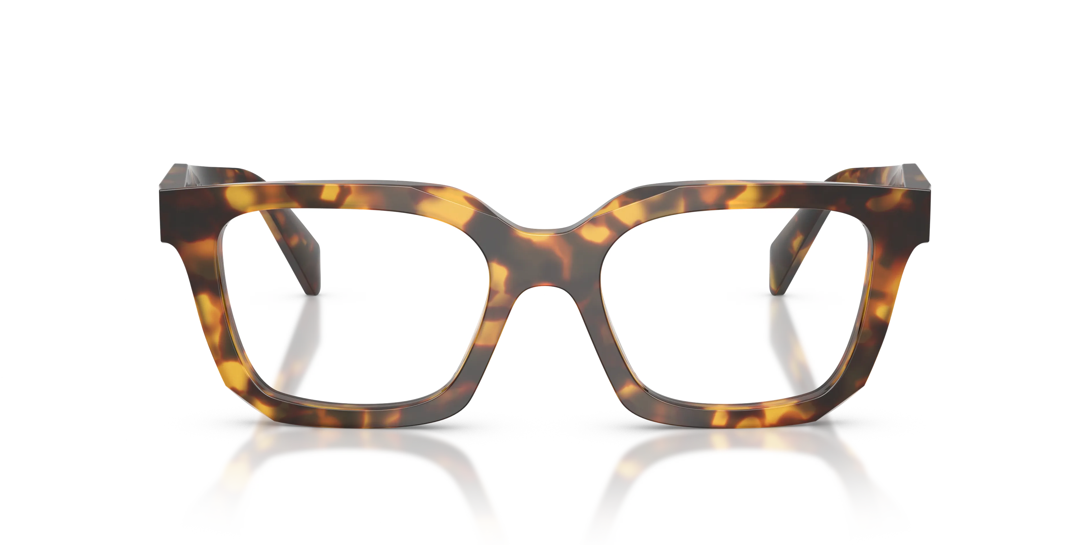 Prada PR C08V 14L1O1 Montature da vista Acetato Tartaruga Geometrica Normale - immagine 3