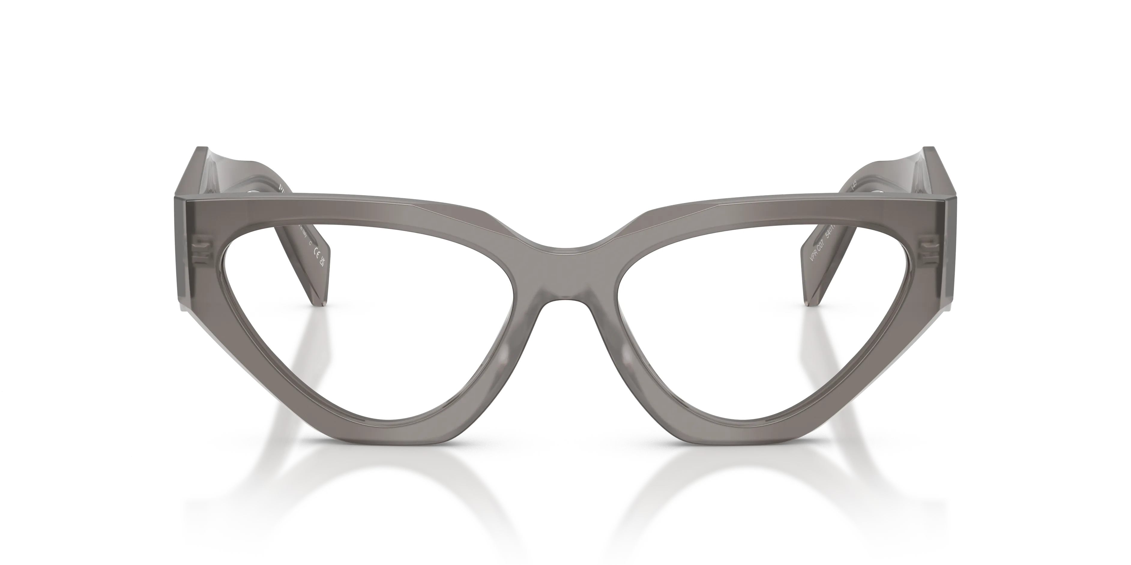 Prada PR C07V 27G1O1 Montature da vista Acetato Grigio Geometrica Normale - immagine 3