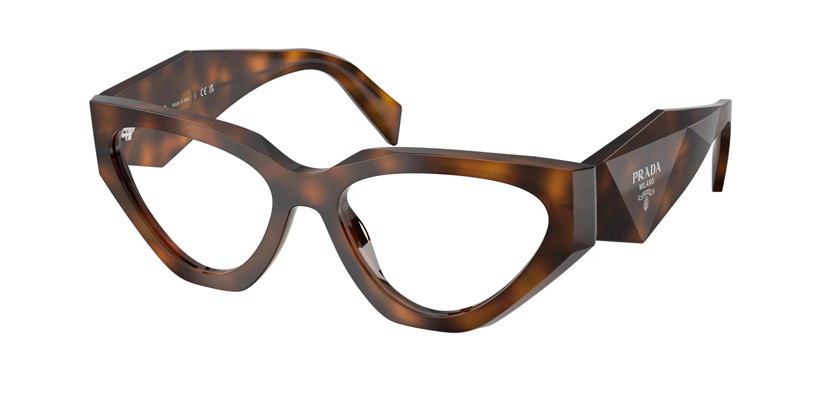 Prada PR C07V 20D1O1 Montature da vista Acetato Havana Geometrica Normale - immagine 1