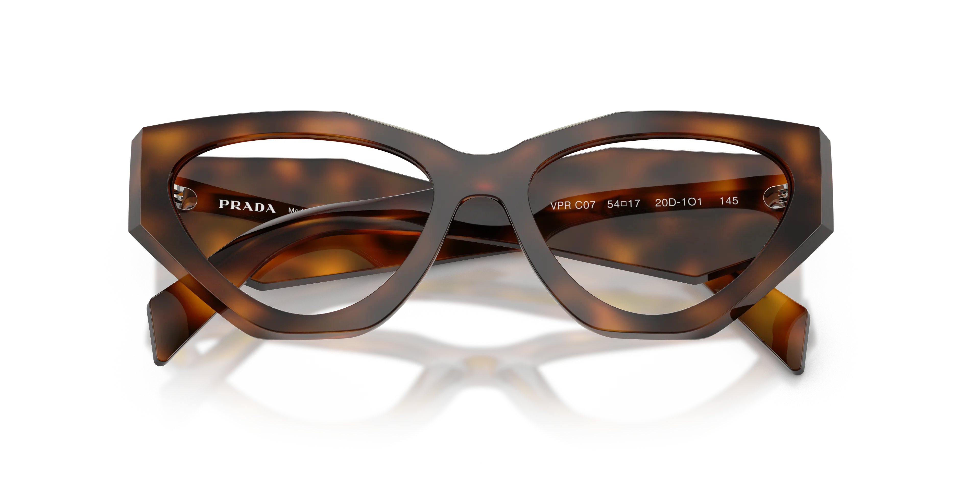 Prada PR C07V 20D1O1 Montature da vista Acetato Havana Geometrica Normale - immagine 2