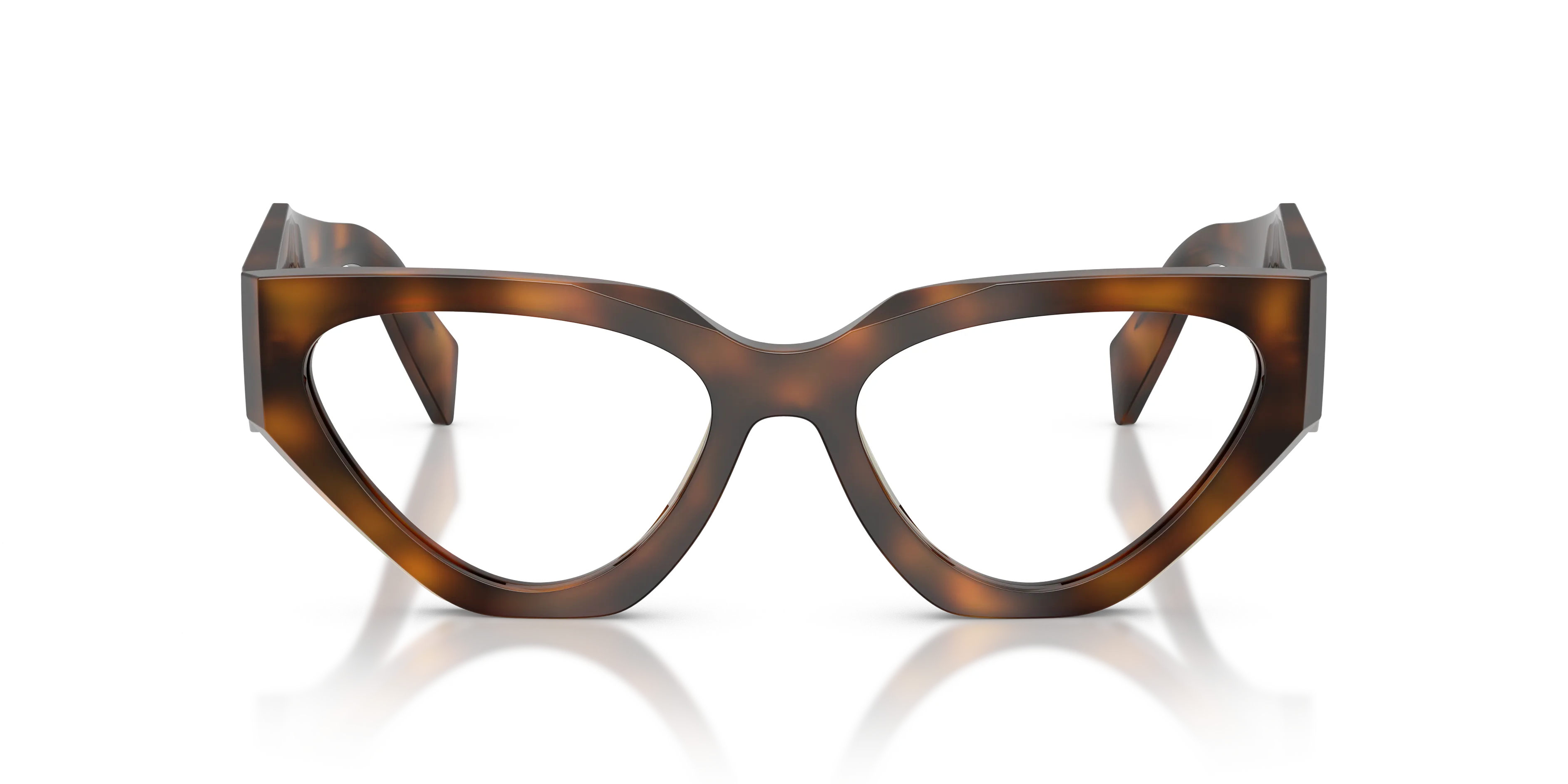 Prada PR C07V 20D1O1 Montature da vista Acetato Havana Geometrica Normale - immagine 3