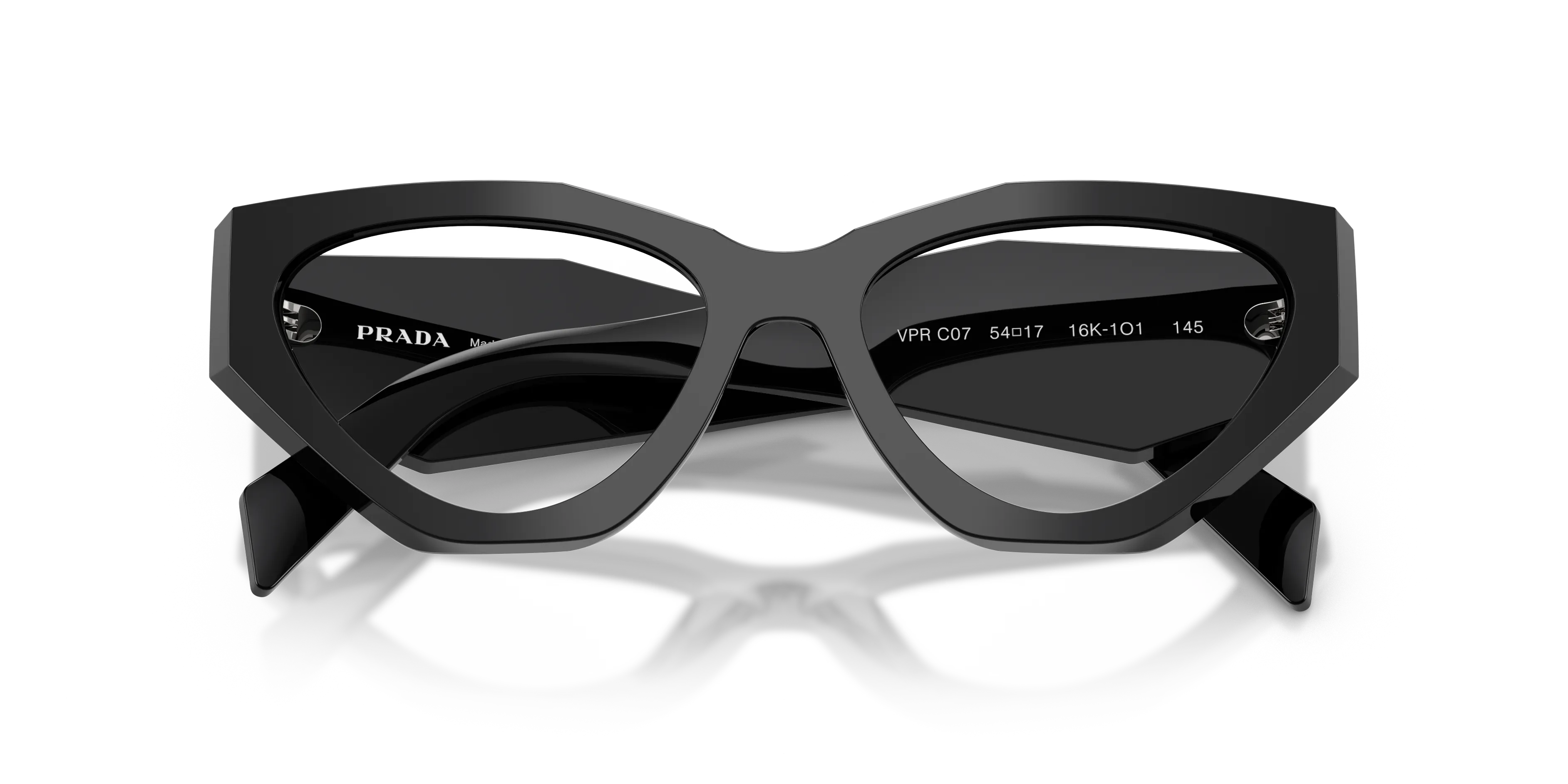 Prada PR C07V 16K1O1 Montature da vista Acetato Nero Geometrica Normale - immagine 2
