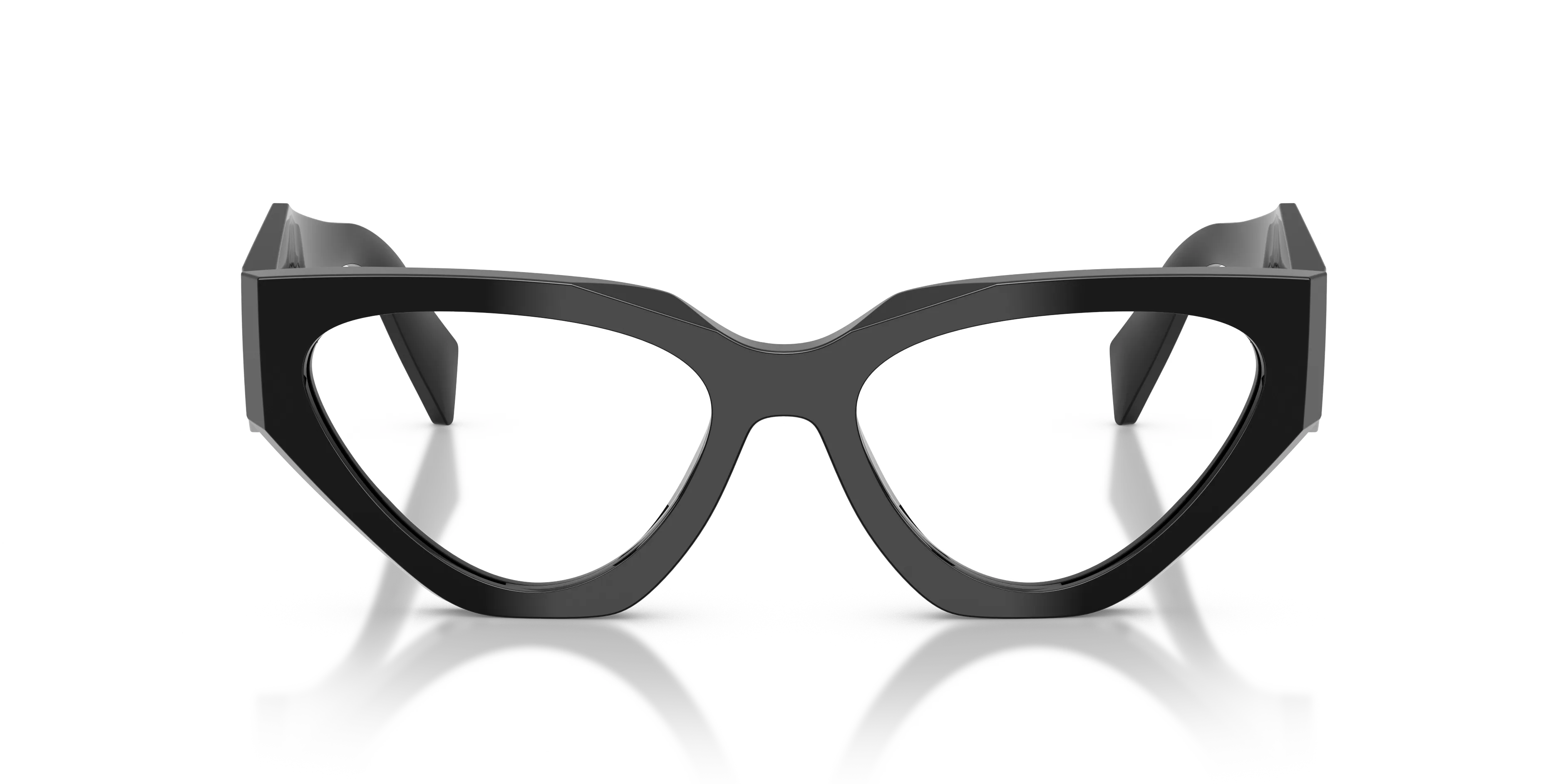 Prada PR C07V 16K1O1 Montature da vista Acetato Nero Geometrica Normale - immagine 3