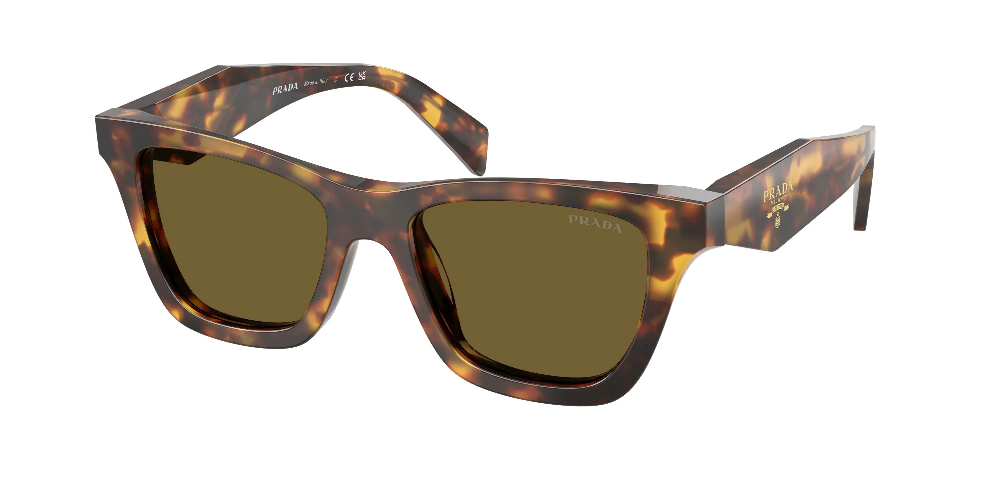 Prada PR C07S 14L09Z Occhiali da sole Acetato Tartaruga Marrone Farfalla Normale - immagine 1