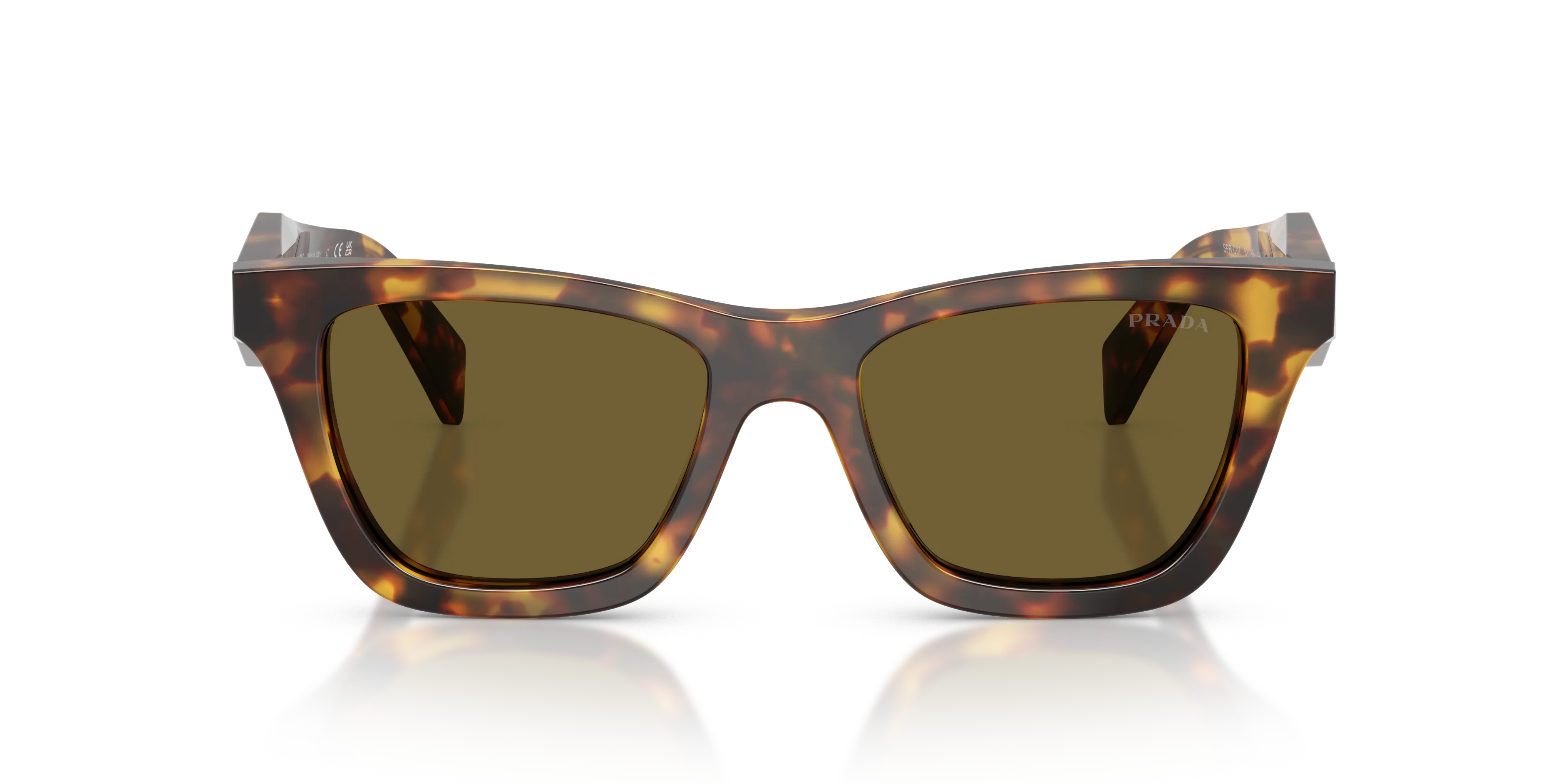 Prada PR C07S 14L09Z Occhiali da sole Acetato Tartaruga Marrone Farfalla Normale - immagine 3