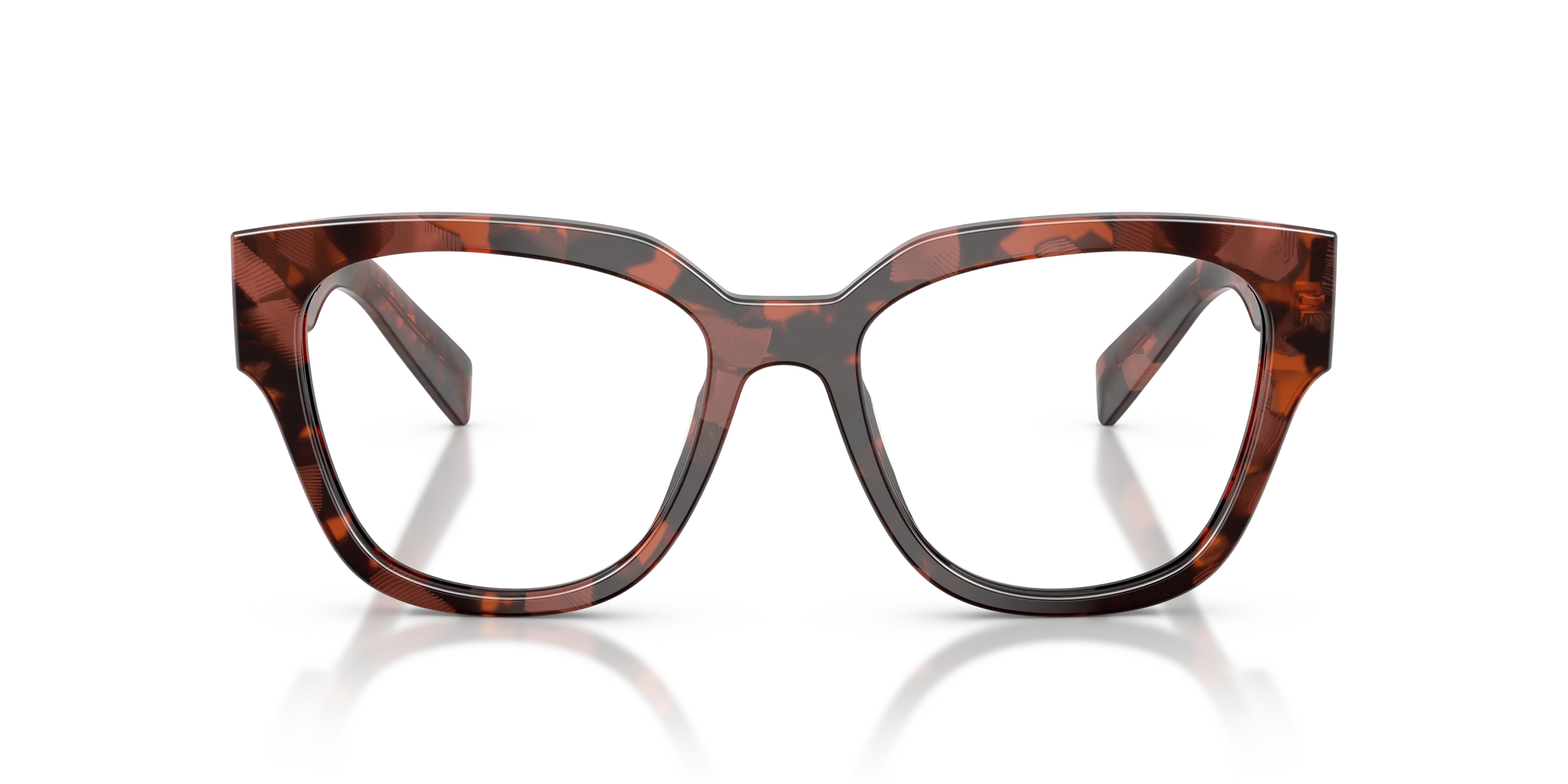 Prada PR C06V 23F1O1 Montature da vista Acetato Tartaruga Rotonda Normale - immagine 3