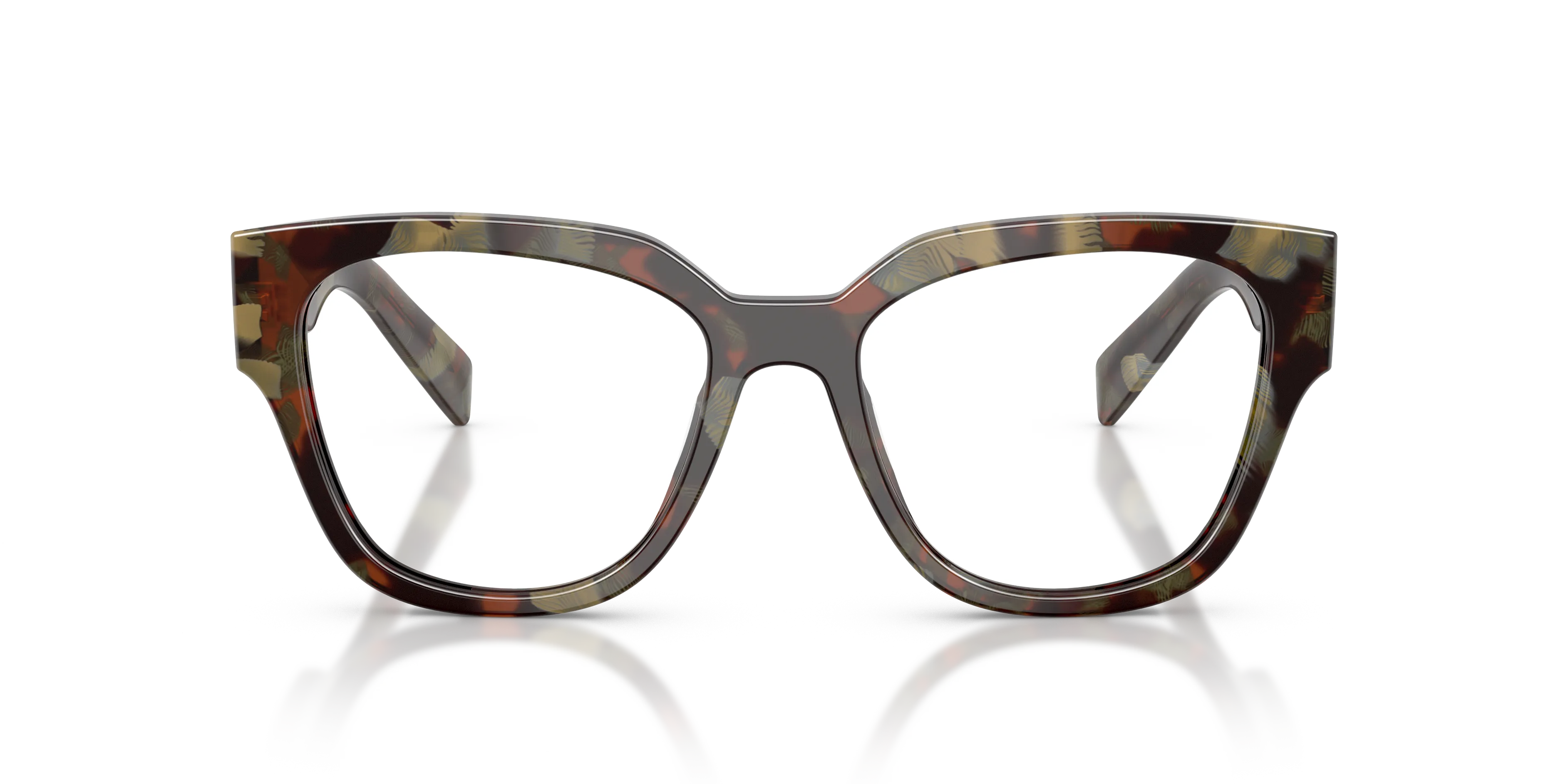 Prada PR C06V 22F1O1 Montature da vista Acetato Tartaruga Rotonda Normale - immagine 3