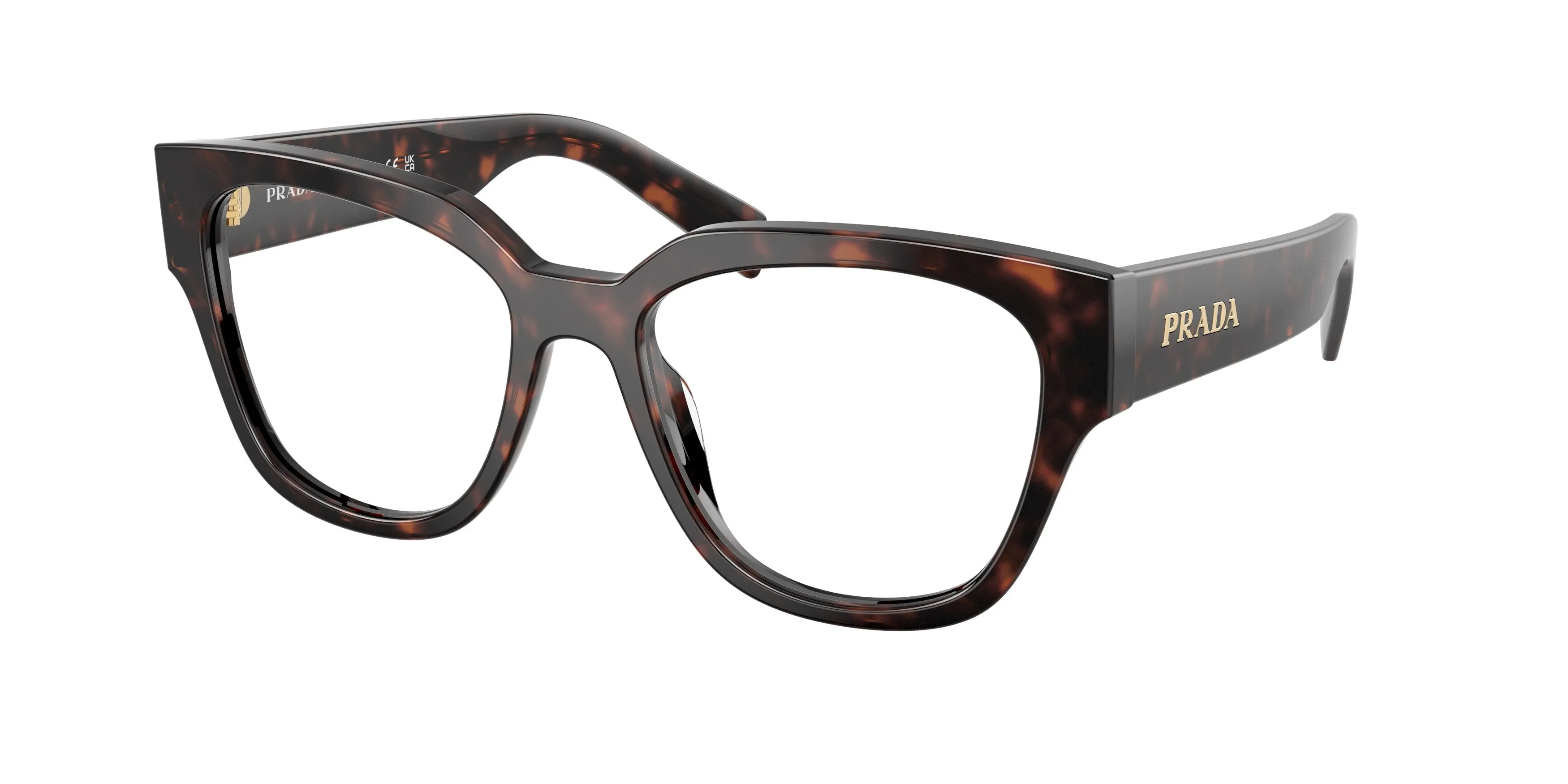 Prada PR C06V 17N1O1 Montature da vista Acetato Tartaruga Rotonda Normale - immagine 1