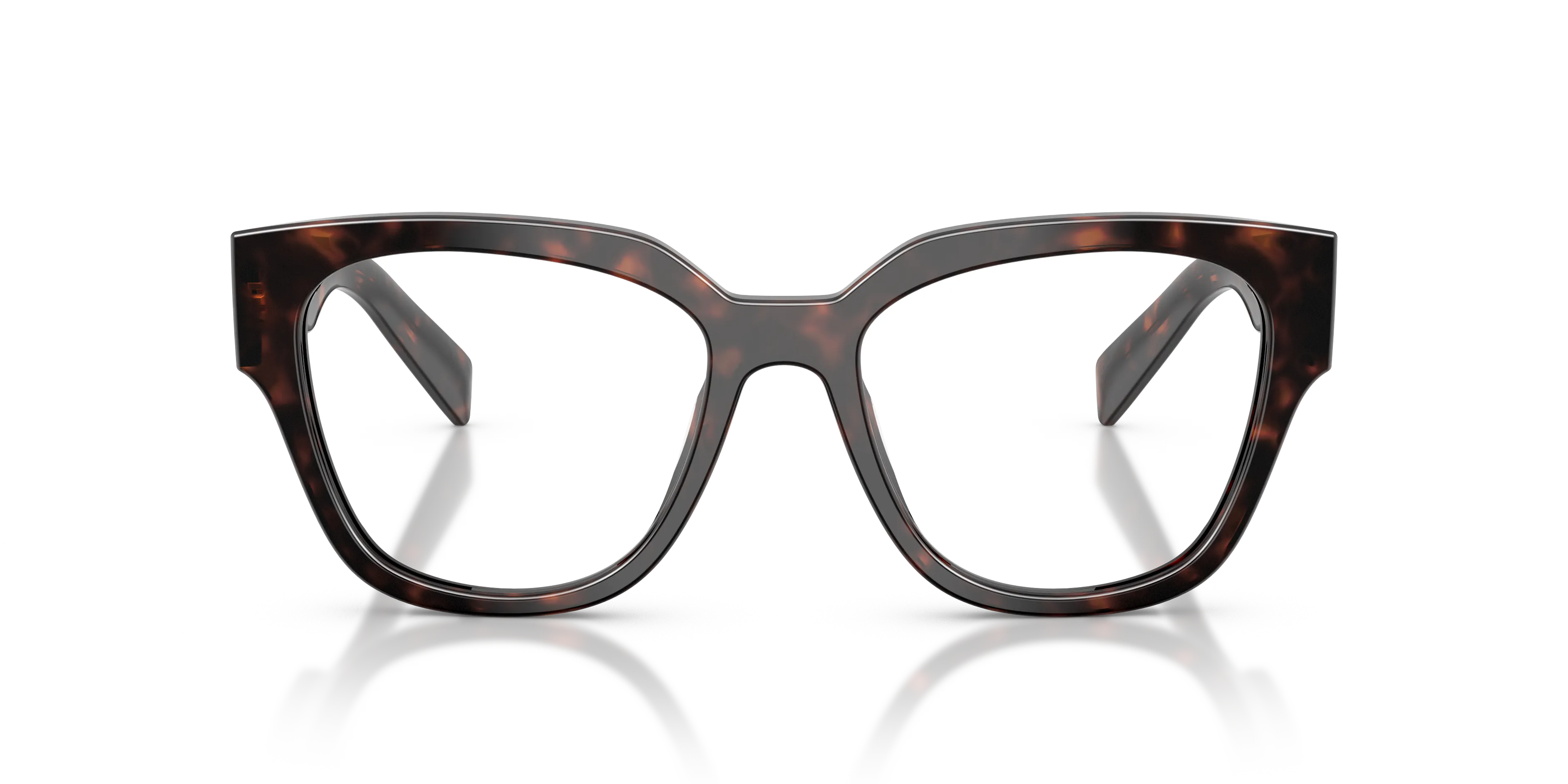 Prada PR C06V 17N1O1 Montature da vista Acetato Tartaruga Rotonda Normale - immagine 3