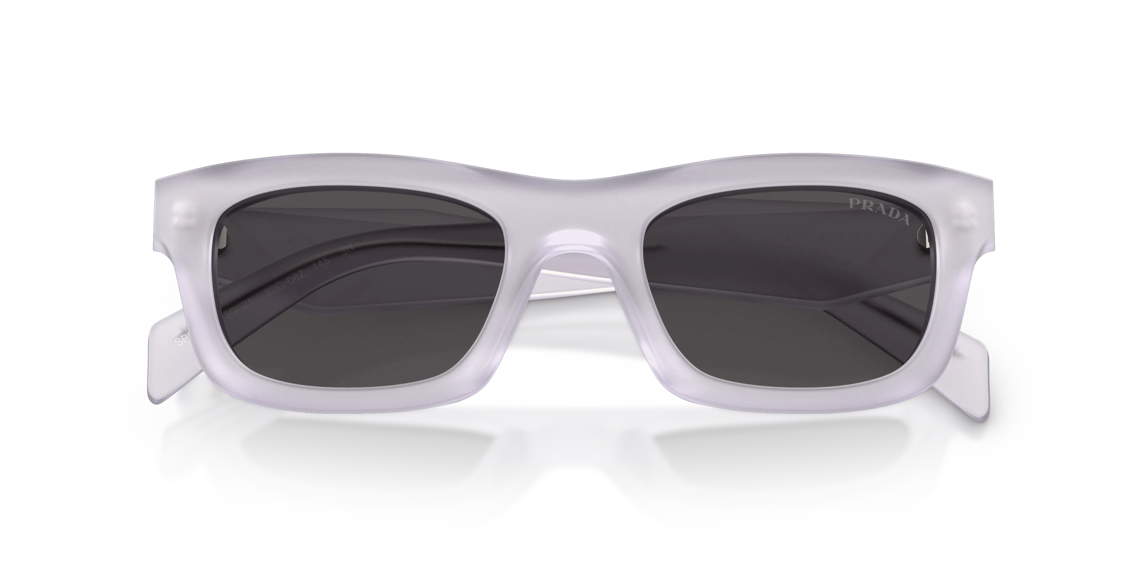 Prada PR C06S 22G08Z Occhiali da sole Acetato Trasparente Grigio Pillow Normale - immagine 2