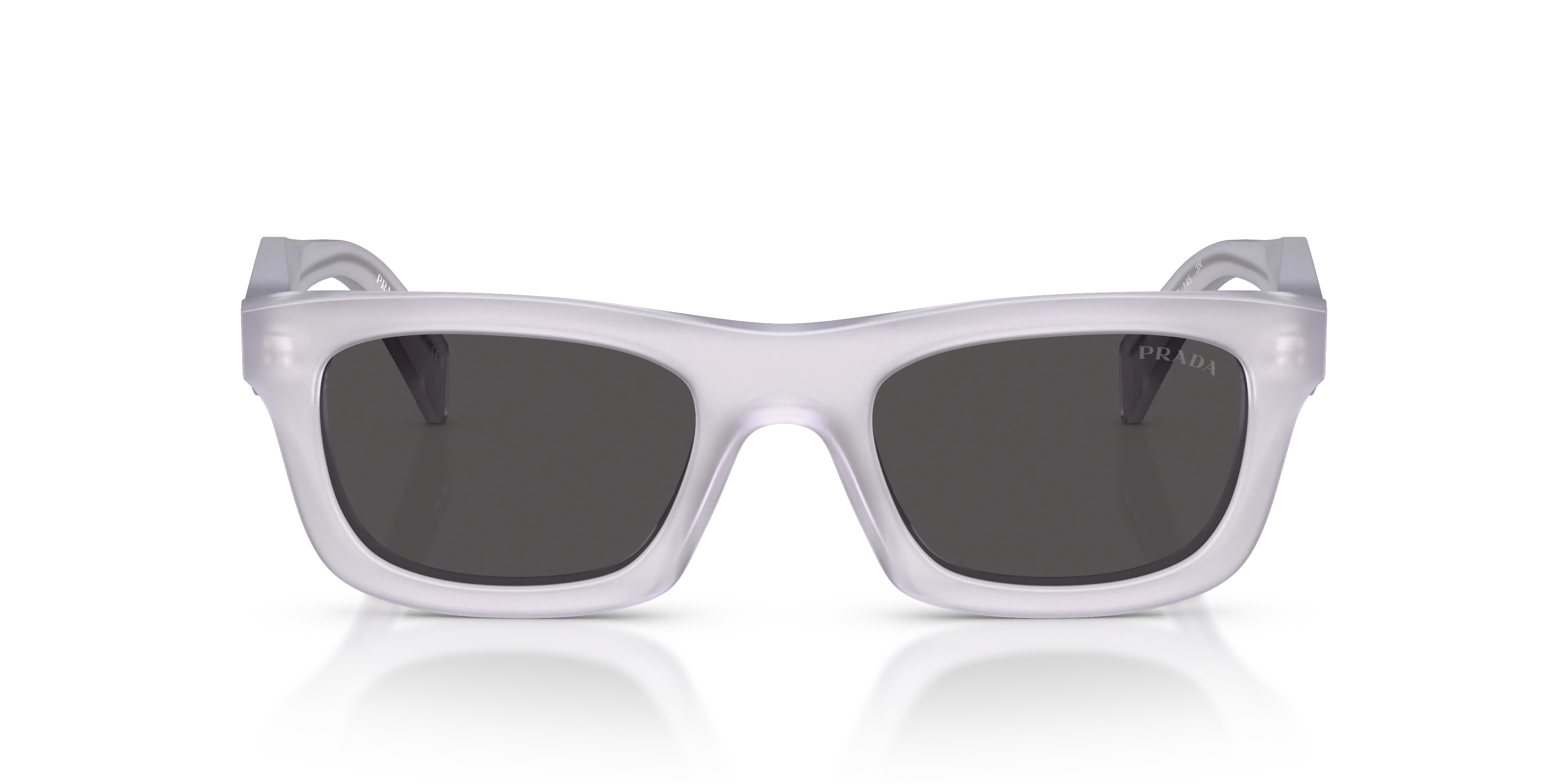Prada PR C06S 22G08Z Occhiali da sole Acetato Trasparente Grigio Pillow Normale - immagine 3