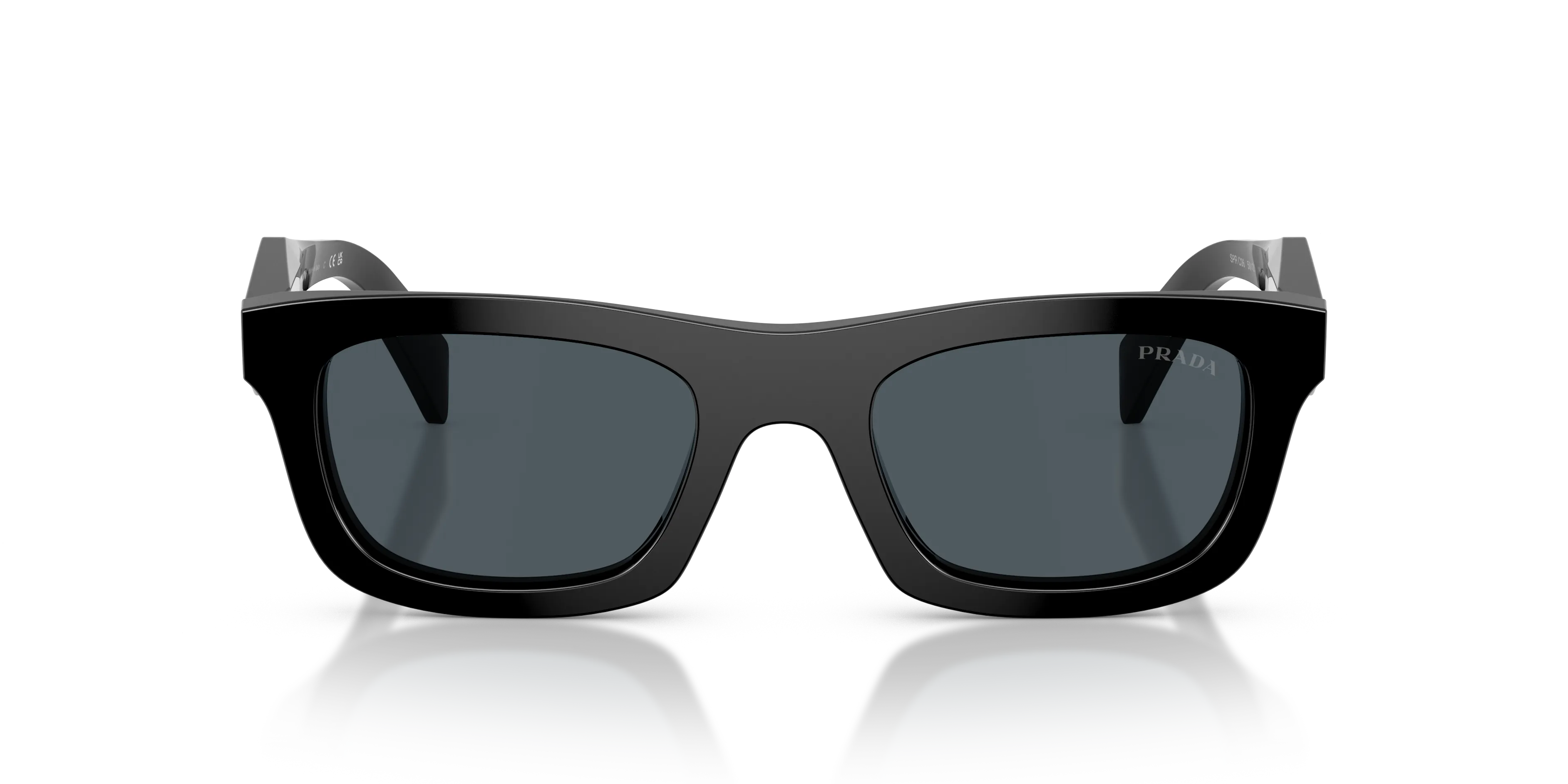 Prada PR C06S 16K70B Occhiali da sole Acetato Nero Grigio Pillow Normale - immagine 3