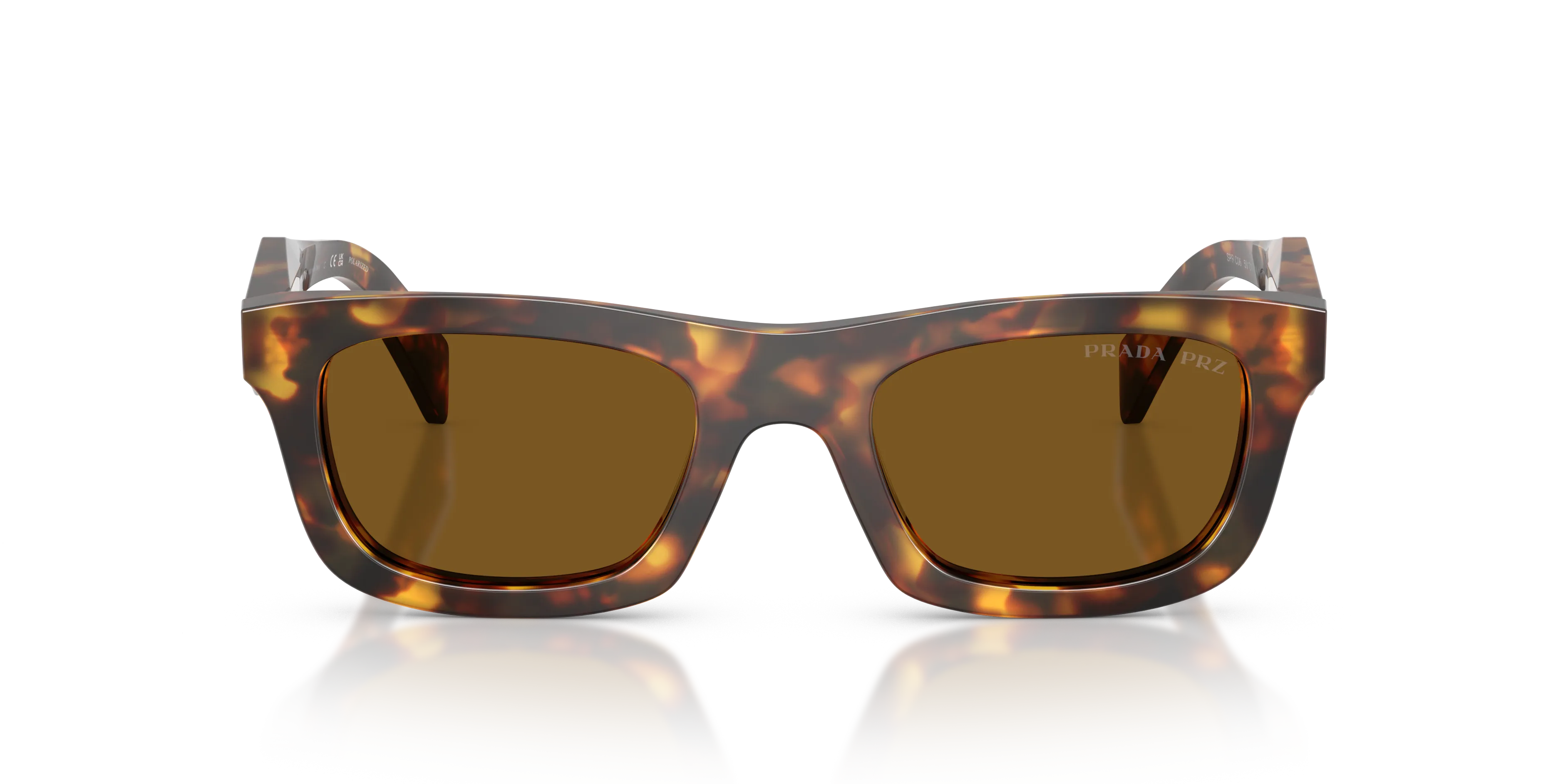 Prada PR C06S 14L10U Occhiali da sole Acetato Tartaruga Marrone Pillow Polarizzata - immagine 3