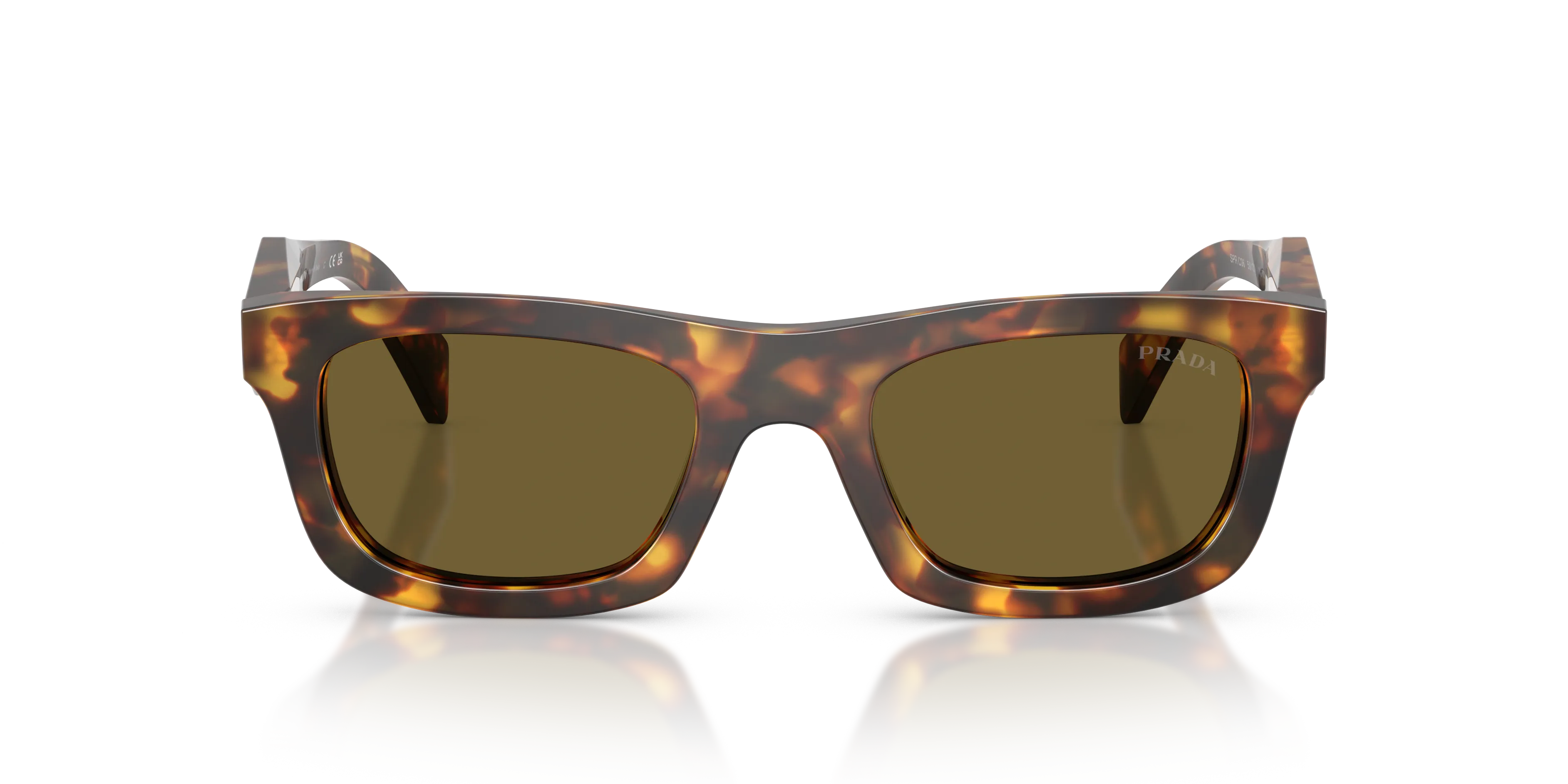 Prada PR C06S 14L09Z Occhiali da sole Acetato Tartaruga Marrone Pillow Normale - immagine 3