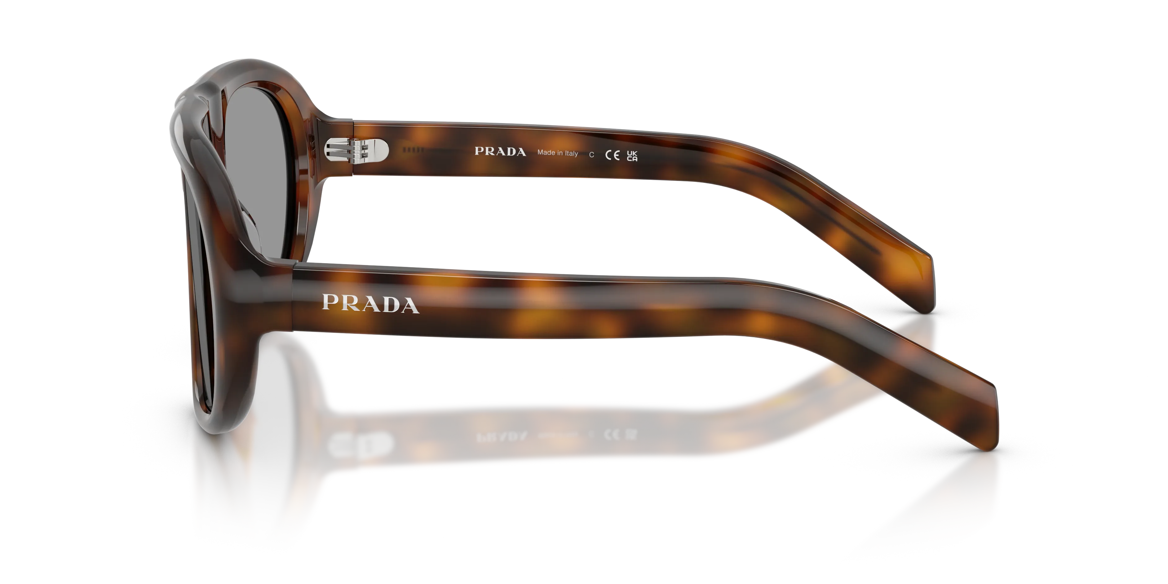 Prada PR C05S 20D50Q Occhiali da sole Acetato Havana Grigio Geometrica Normale - immagine 4