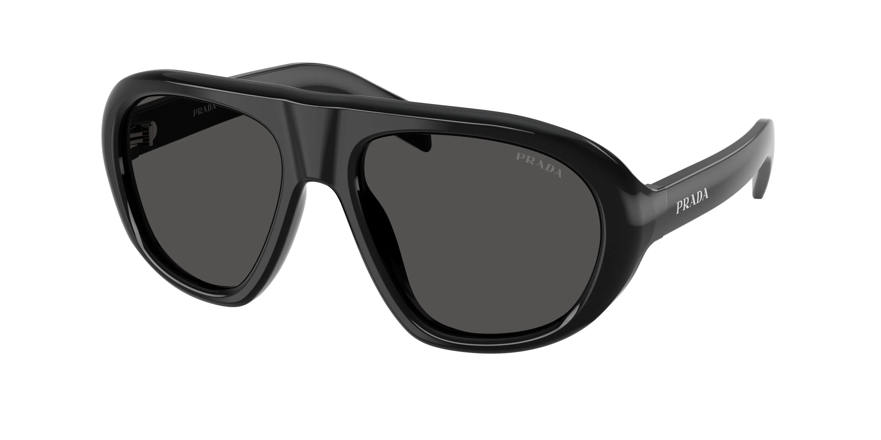 Prada PR C05S 16K08Z Occhiali da sole Acetato Nero Grigio Geometrica Normale - immagine 1