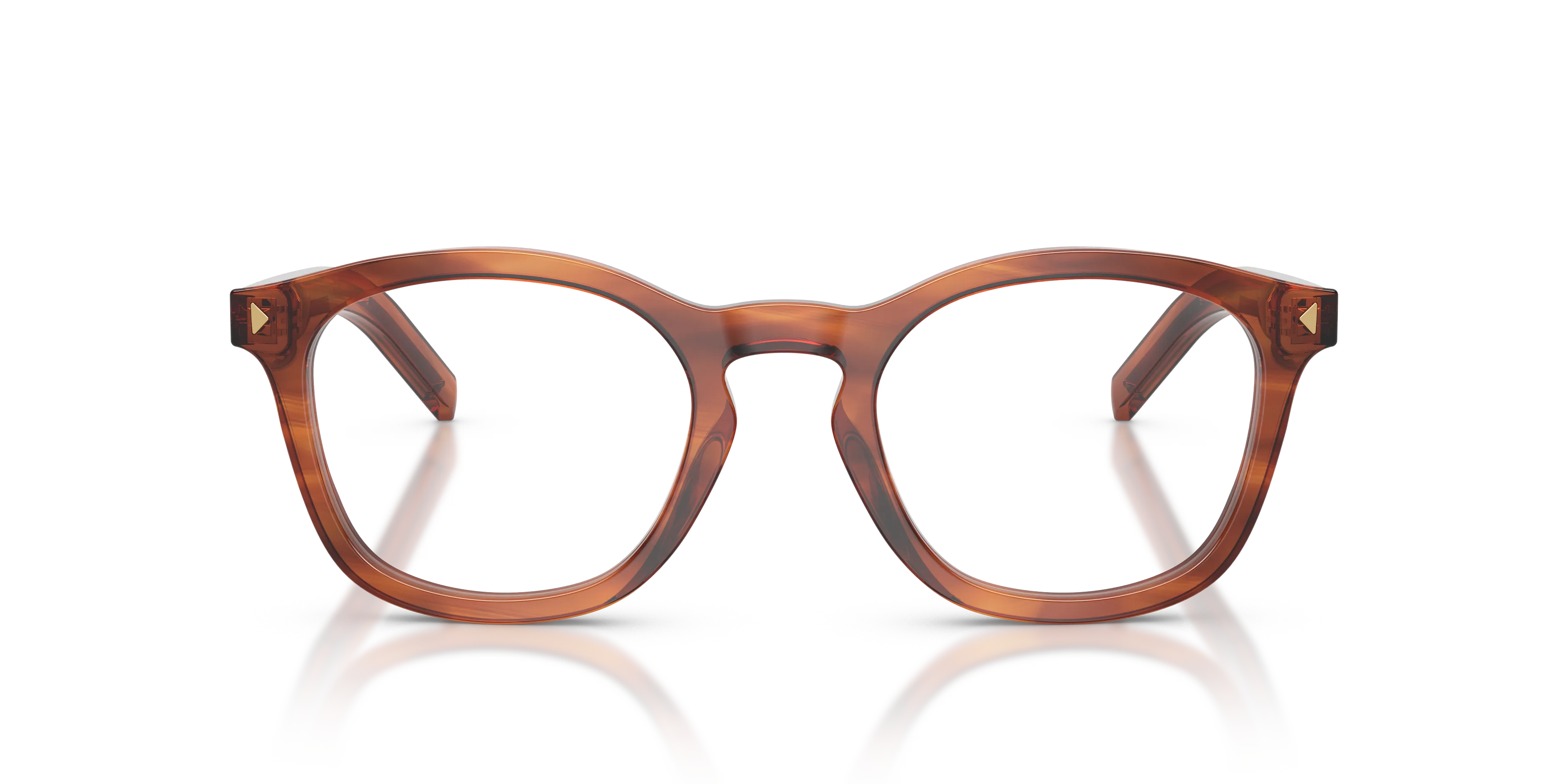 Prada PR C04V 27F1O1 Montature da vista Acetato Marrone Pillow Normale - immagine 3