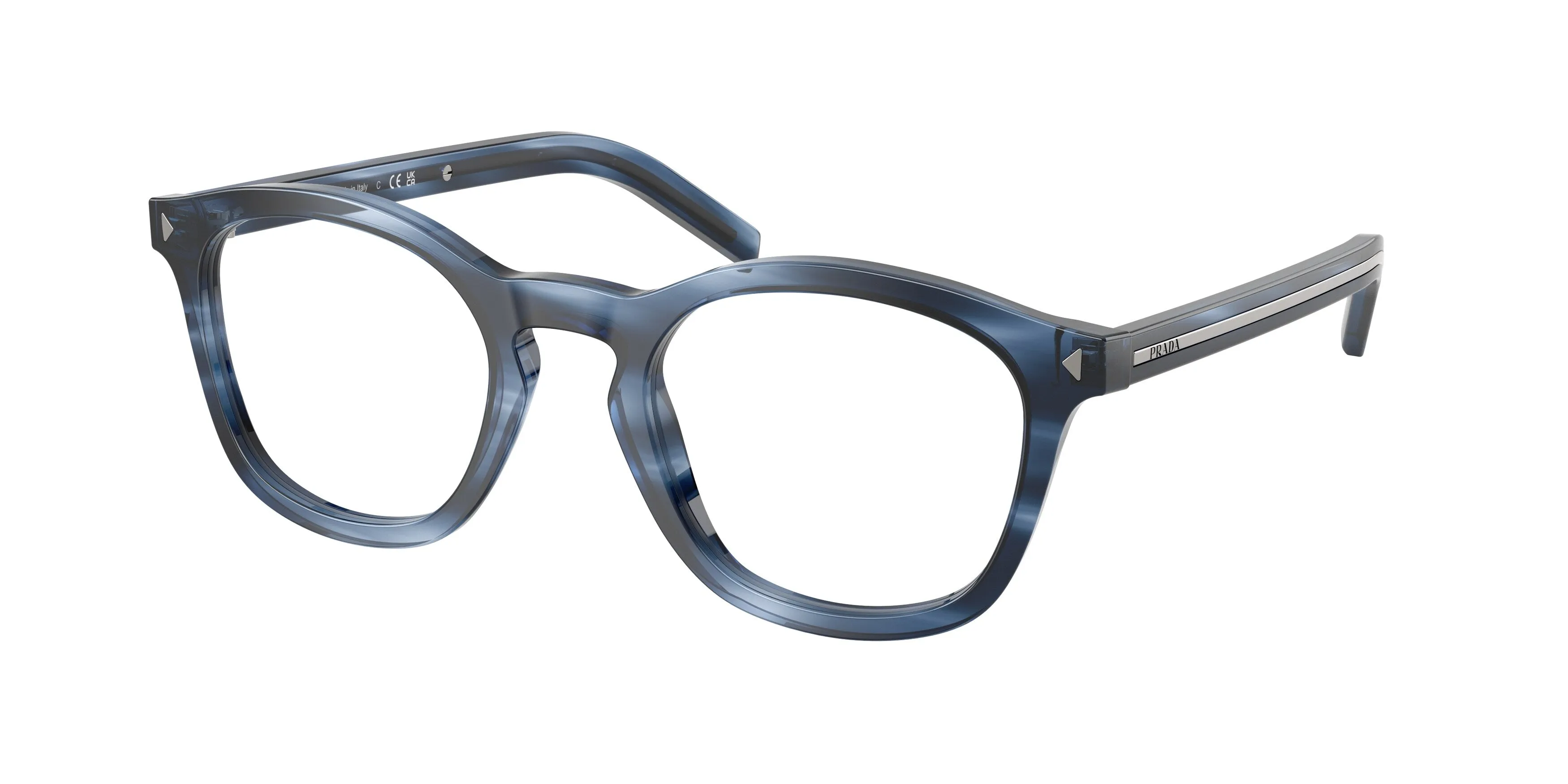 Prada PR C04V 26F1O1 Montature da vista Acetato Blu Pillow Normale - immagine 1