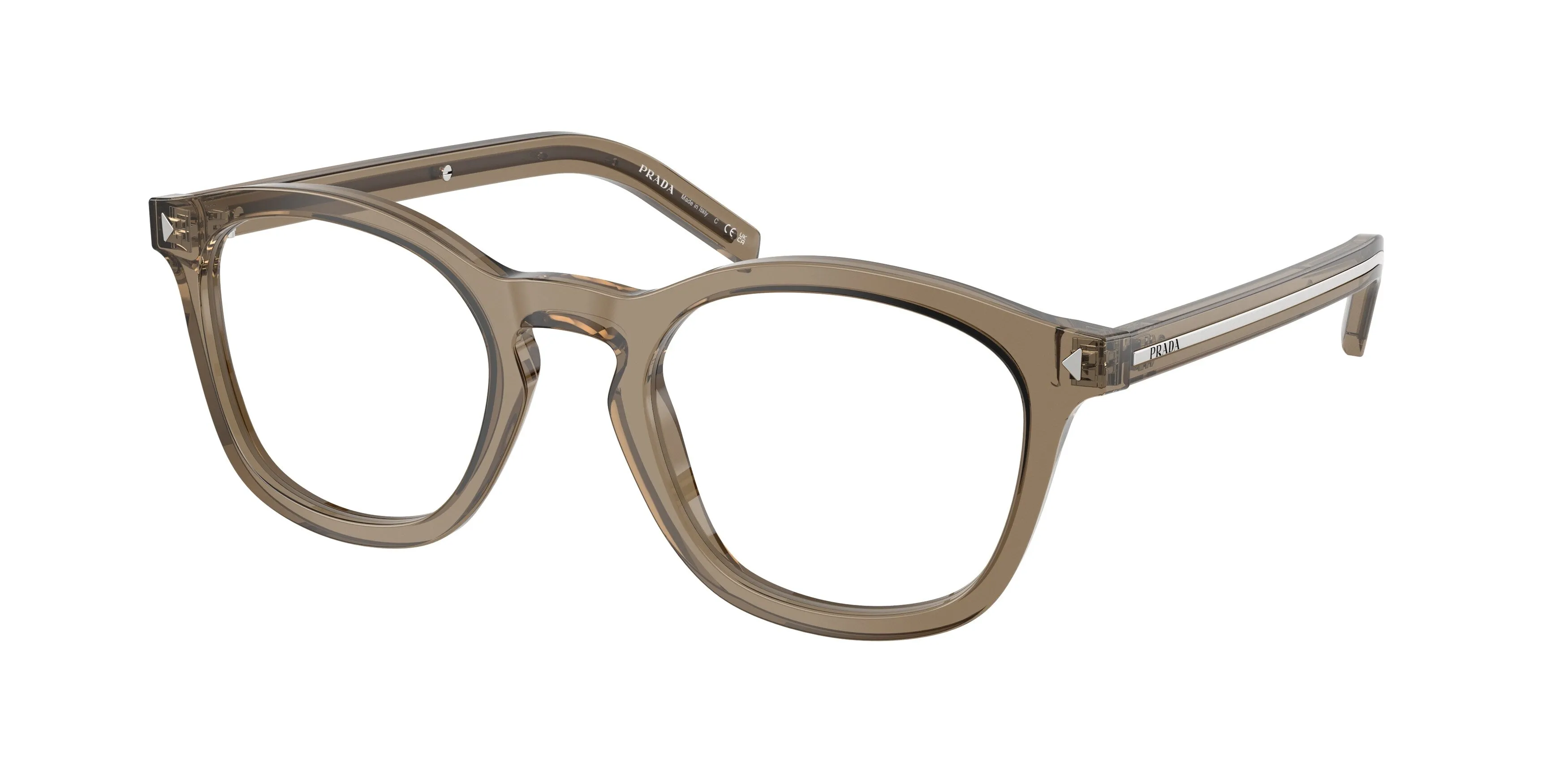 Prada PR C04V 18T1O1 Montature da vista Acetato Marrone Pillow Normale - immagine 1