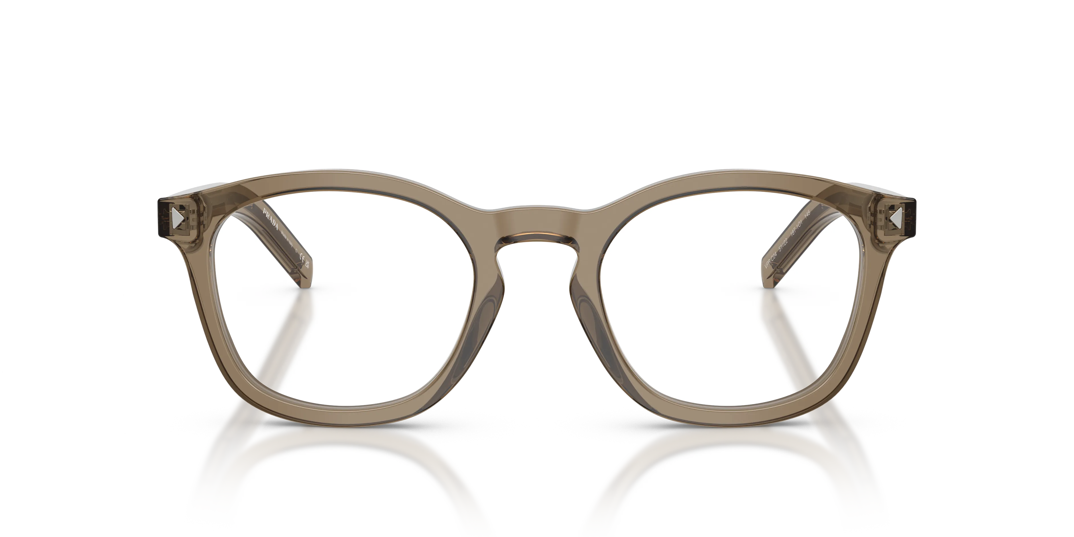 Prada PR C04V 18T1O1 Montature da vista Acetato Marrone Pillow Normale - immagine 3