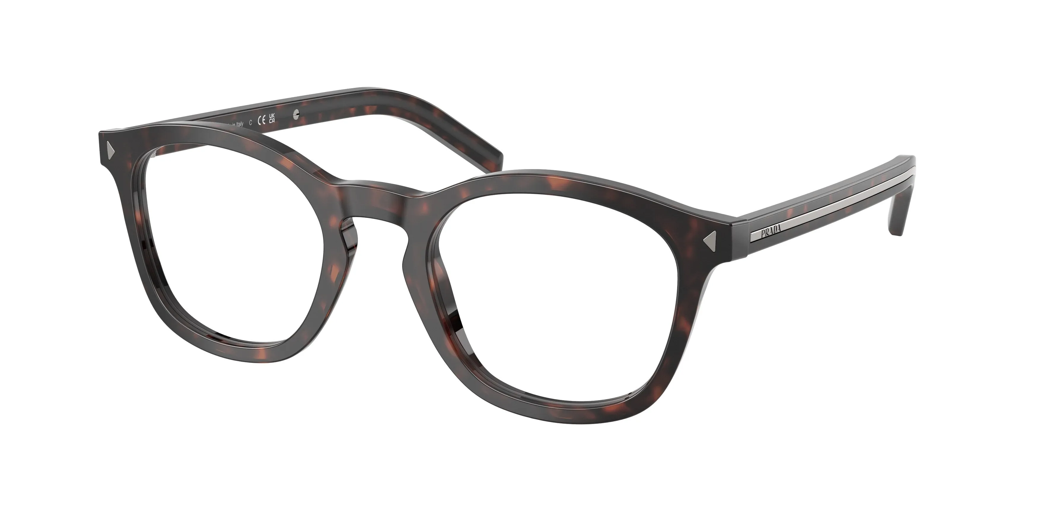 Prada PR C04V 17N1O1 Montature da vista Acetato Tartaruga Pillow Normale - immagine 1