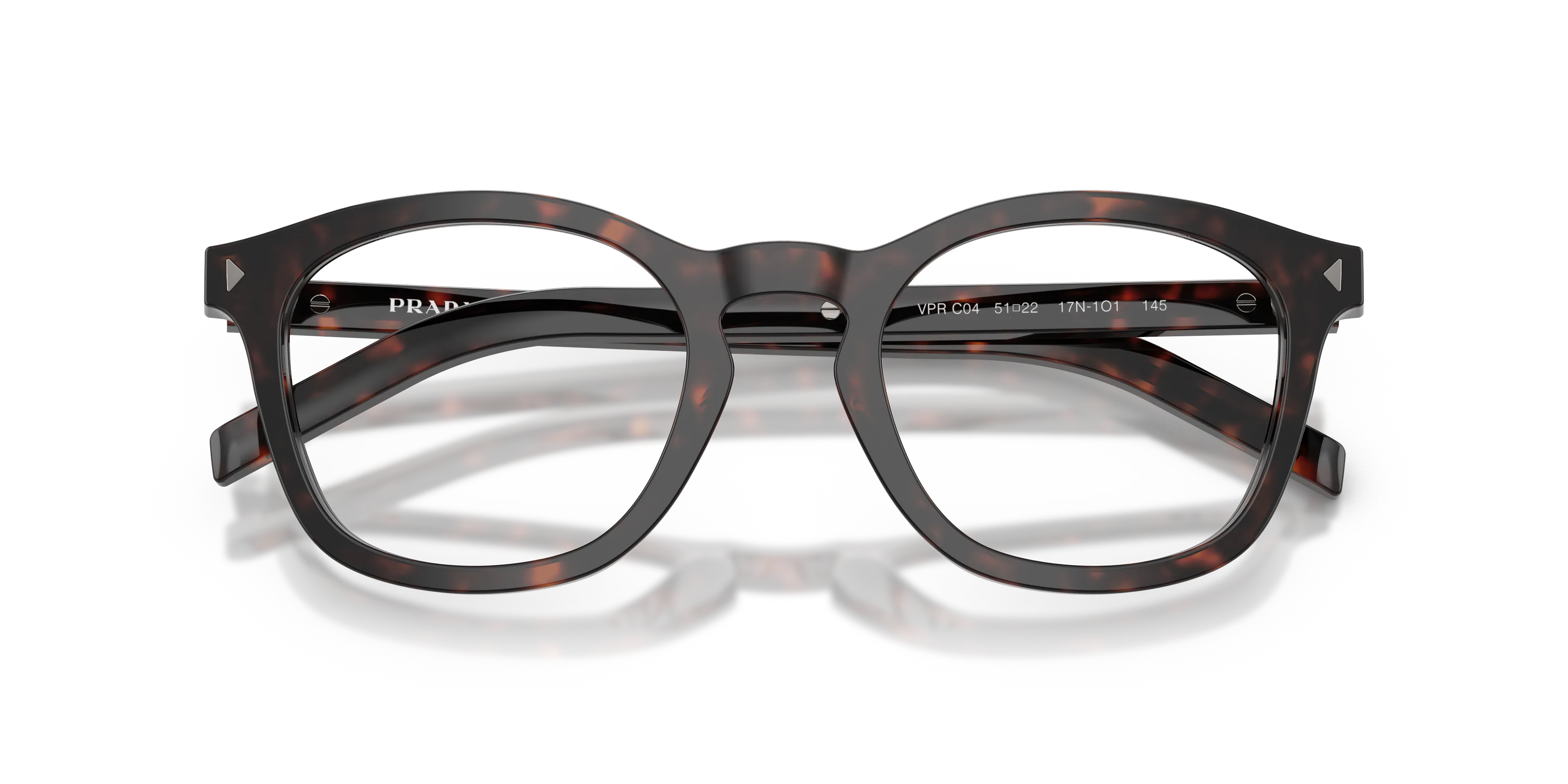Prada PR C04V 17N1O1 Montature da vista Acetato Tartaruga Pillow Normale - immagine 2