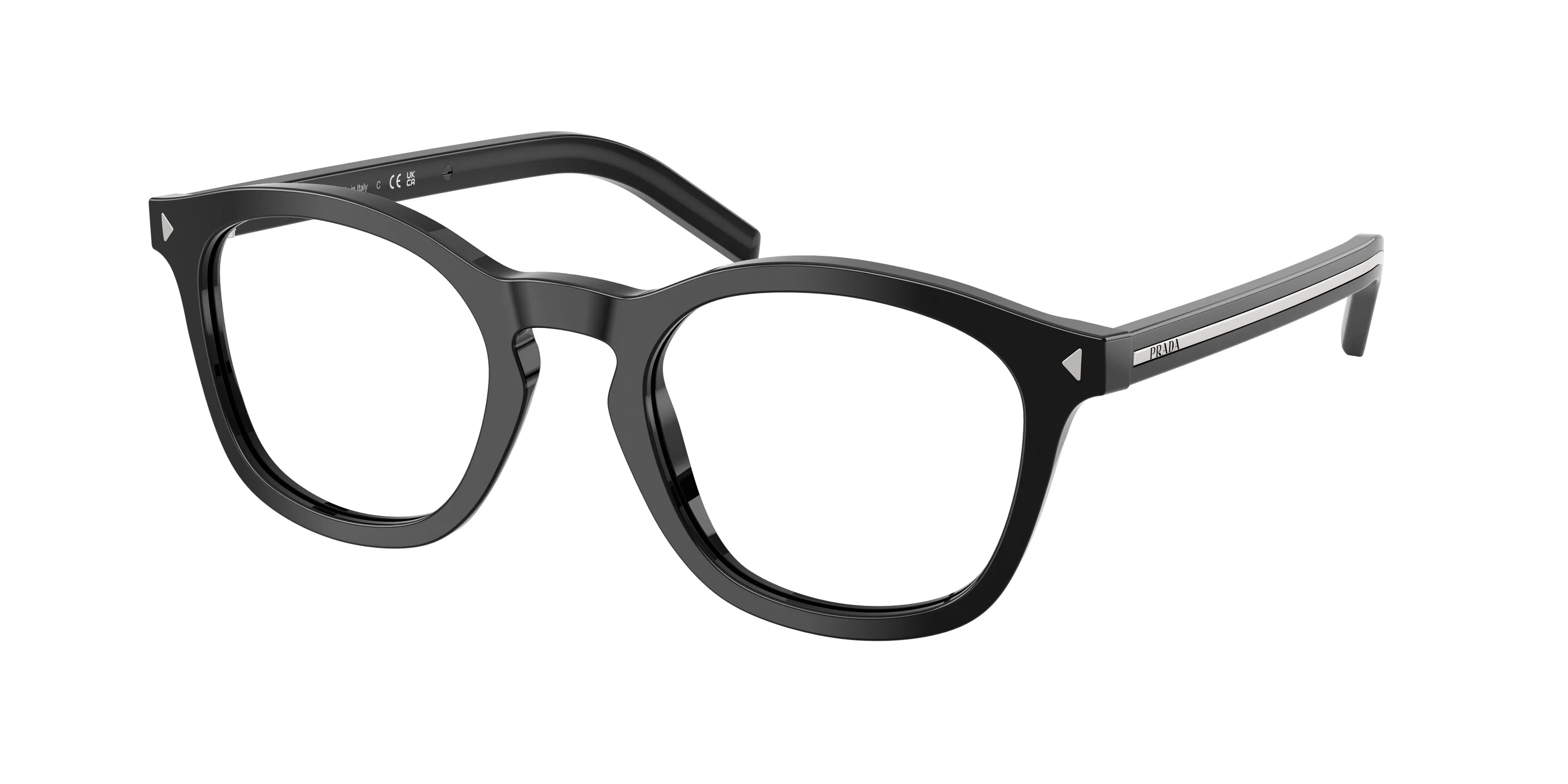 Prada PR C04V 16K1O1 Montature da vista Acetato Nero Pillow Normale - immagine 1