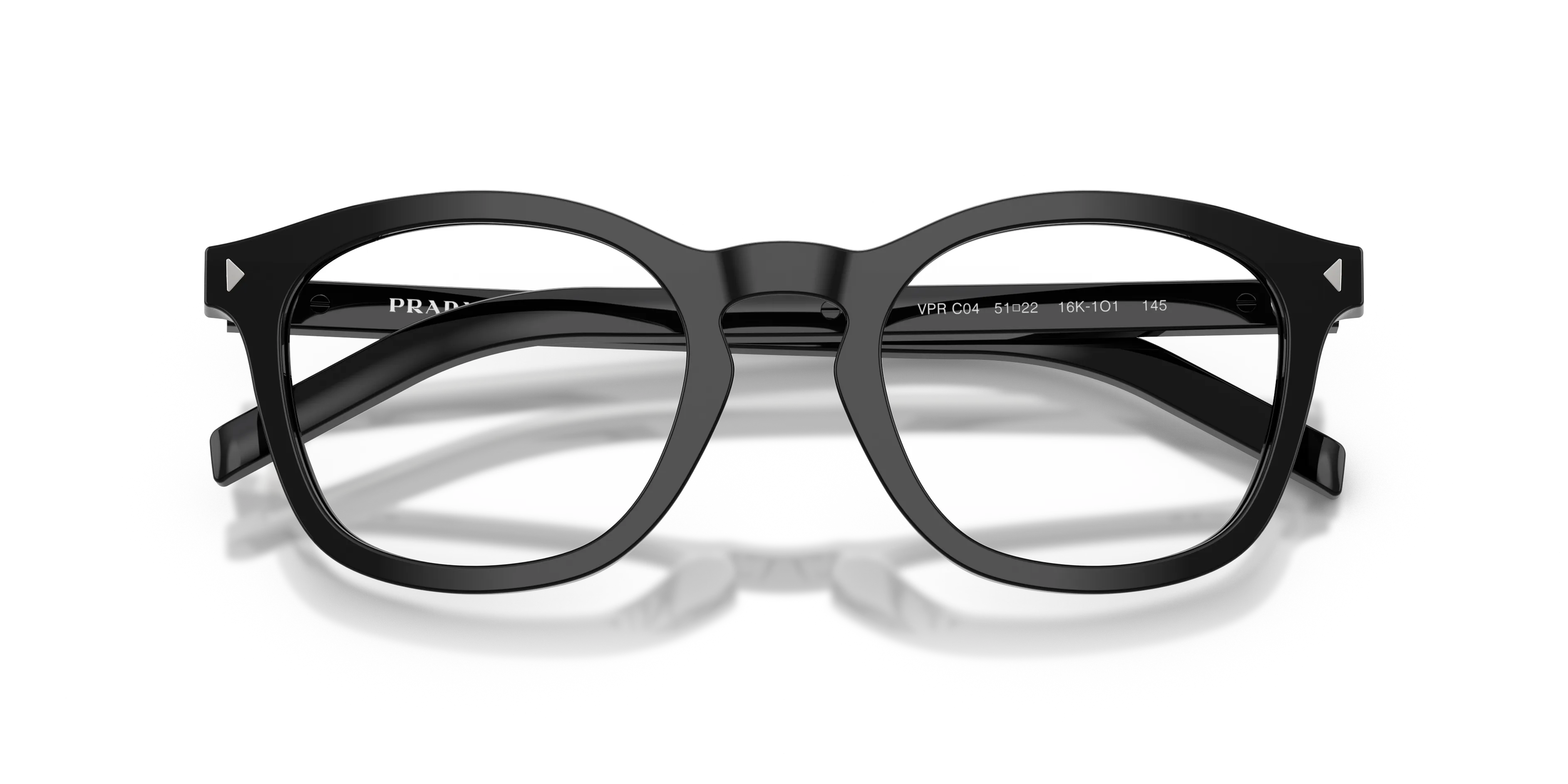 Prada PR C04V 16K1O1 Montature da vista Acetato Nero Pillow Normale - immagine 2