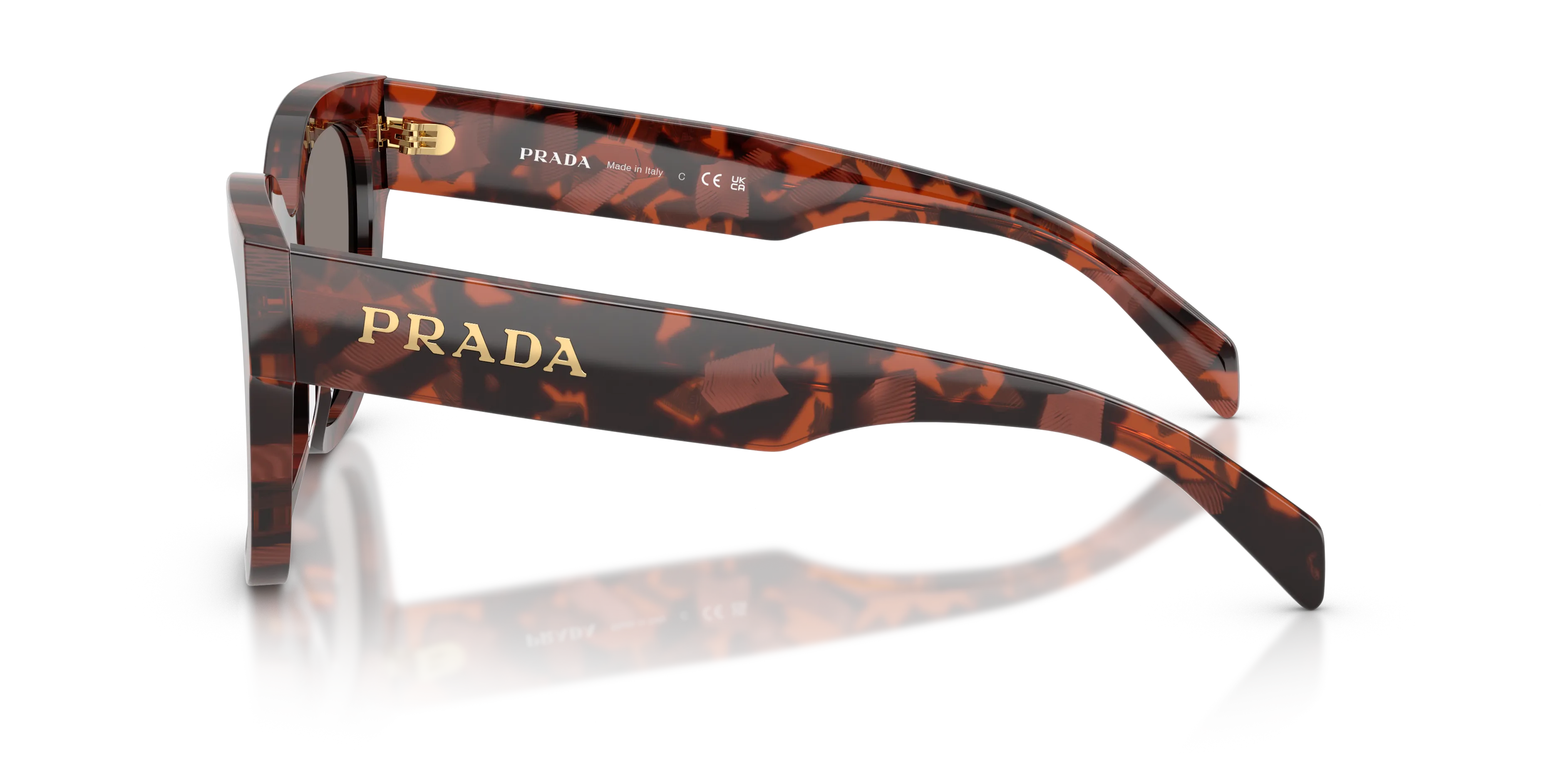 Prada PR C04S 23F80Q Occhiali da sole Acetato Tartaruga Grigio Squadrata Normale - immagine 4