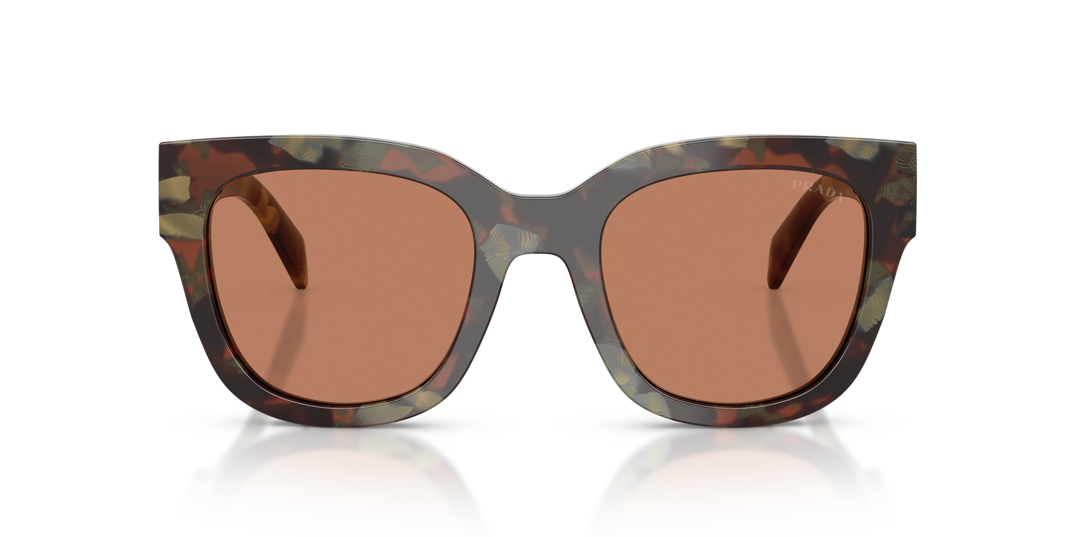 Prada PR C04S 22F90Q Occhiali da sole Acetato Tartaruga Marrone Squadrata Normale - immagine 3