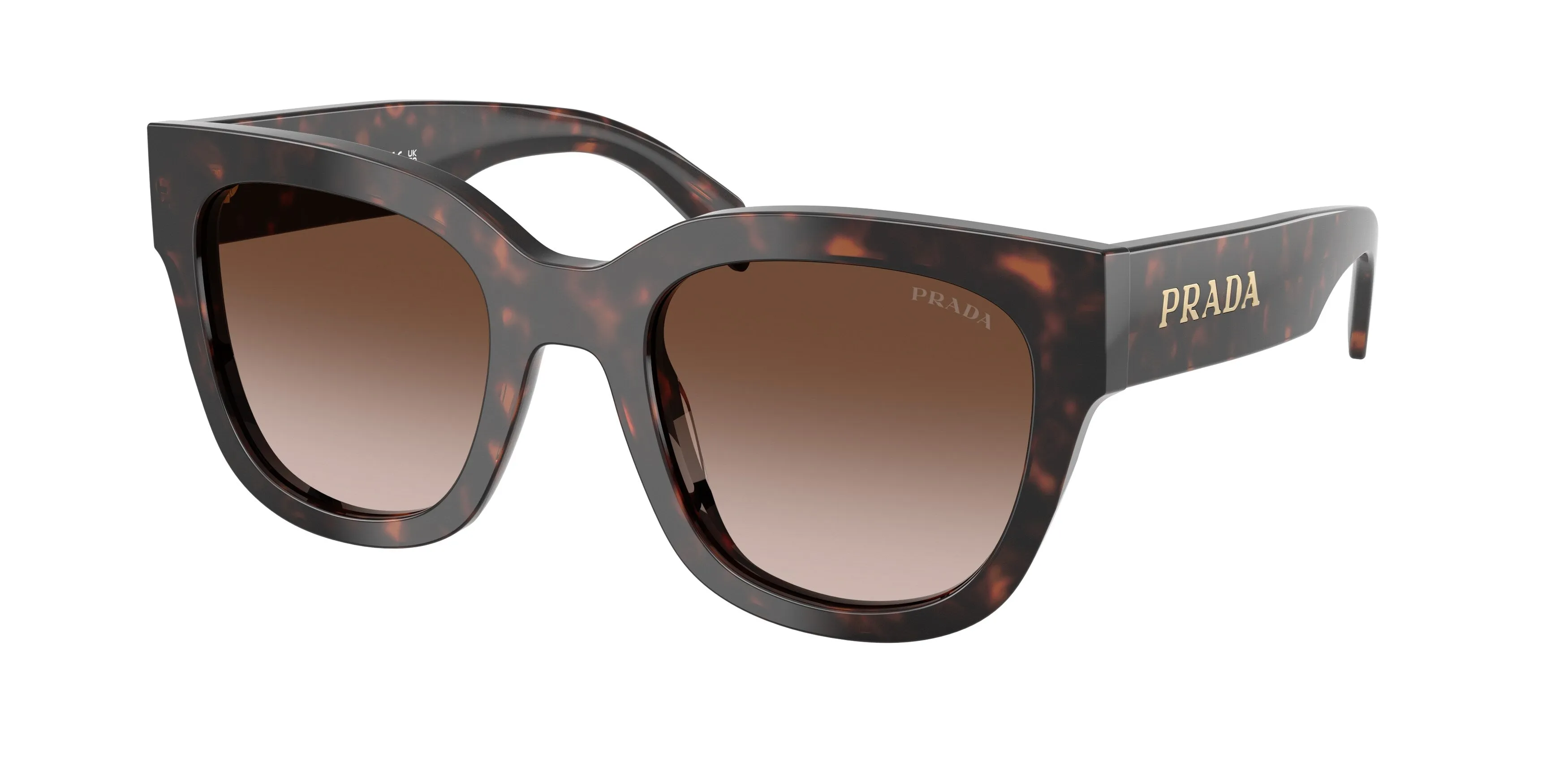 Prada PR C04S 17N80A Occhiali da sole Acetato Tartaruga Marrone Squadrata Normale Sfumato - immagine 1